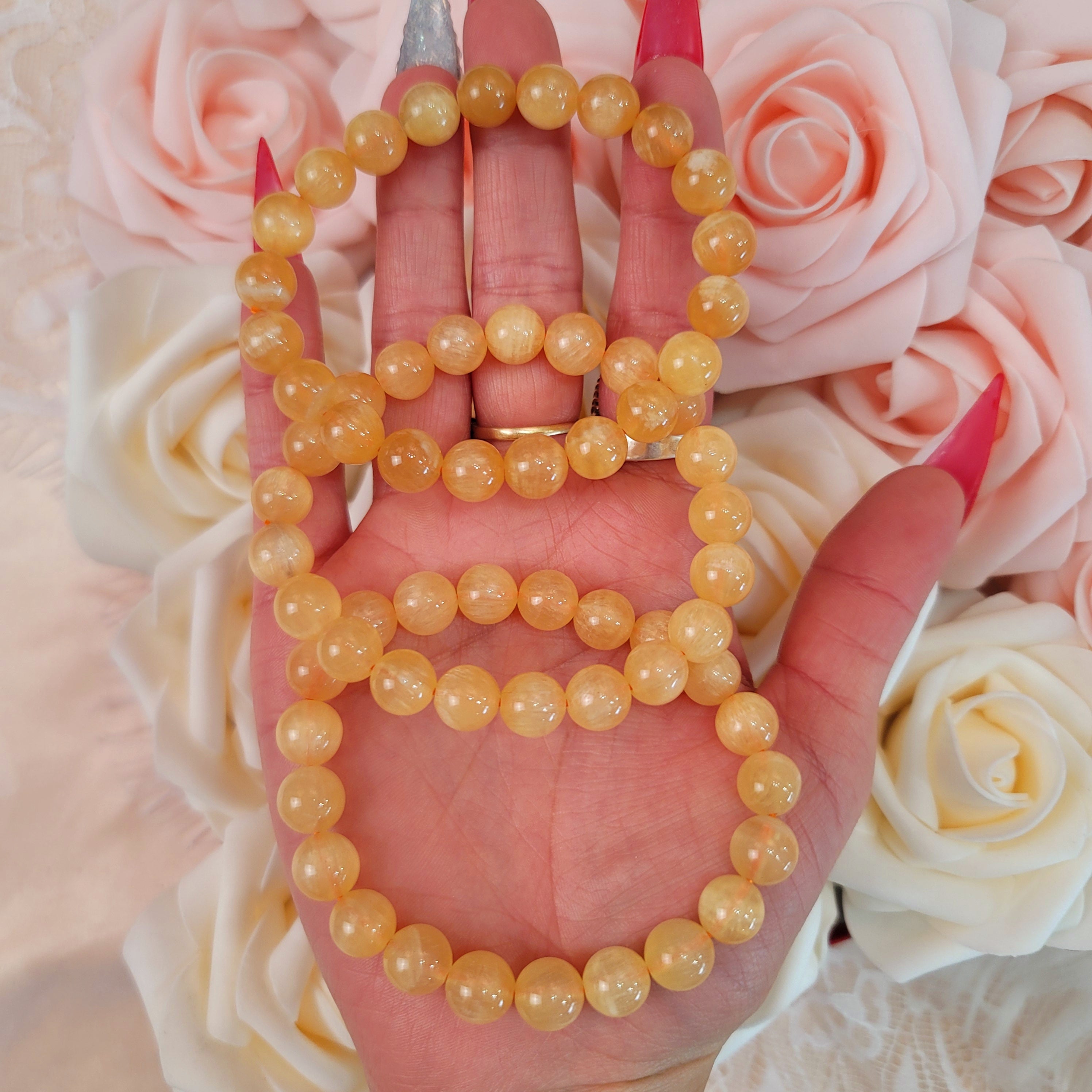 Yellow Calcite Bracelet (High Quality) for Boosting Self-Confidence, Stress Relief and Optimism