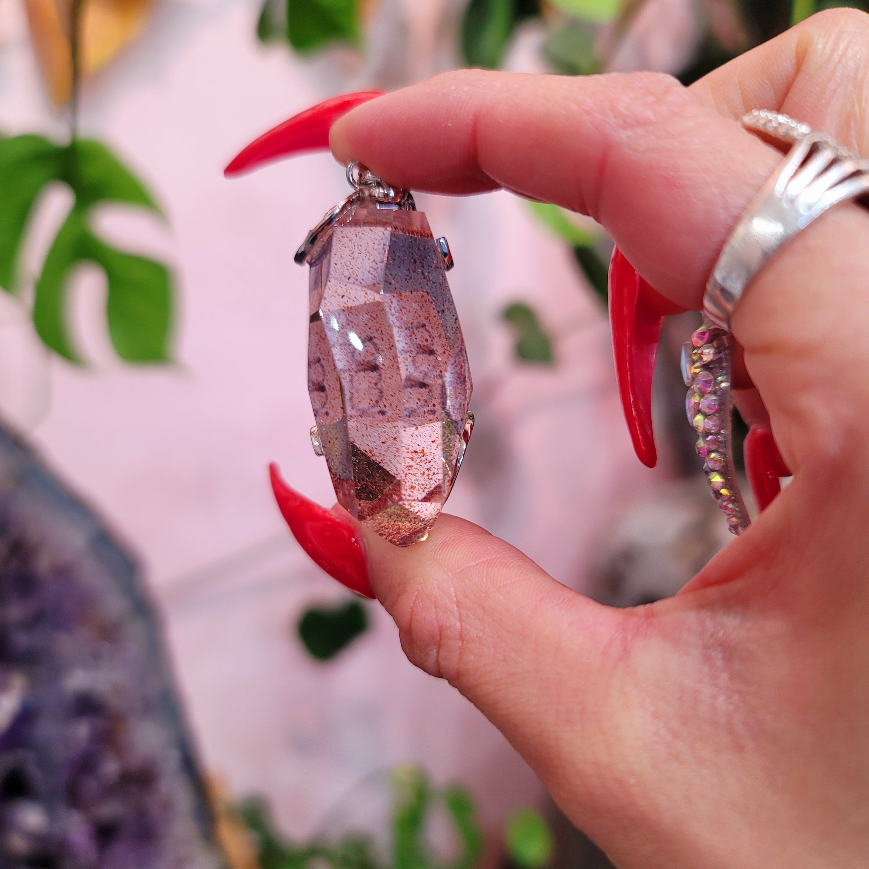 Lepidocrocite Pendant .925 Silver for opening your heart to love