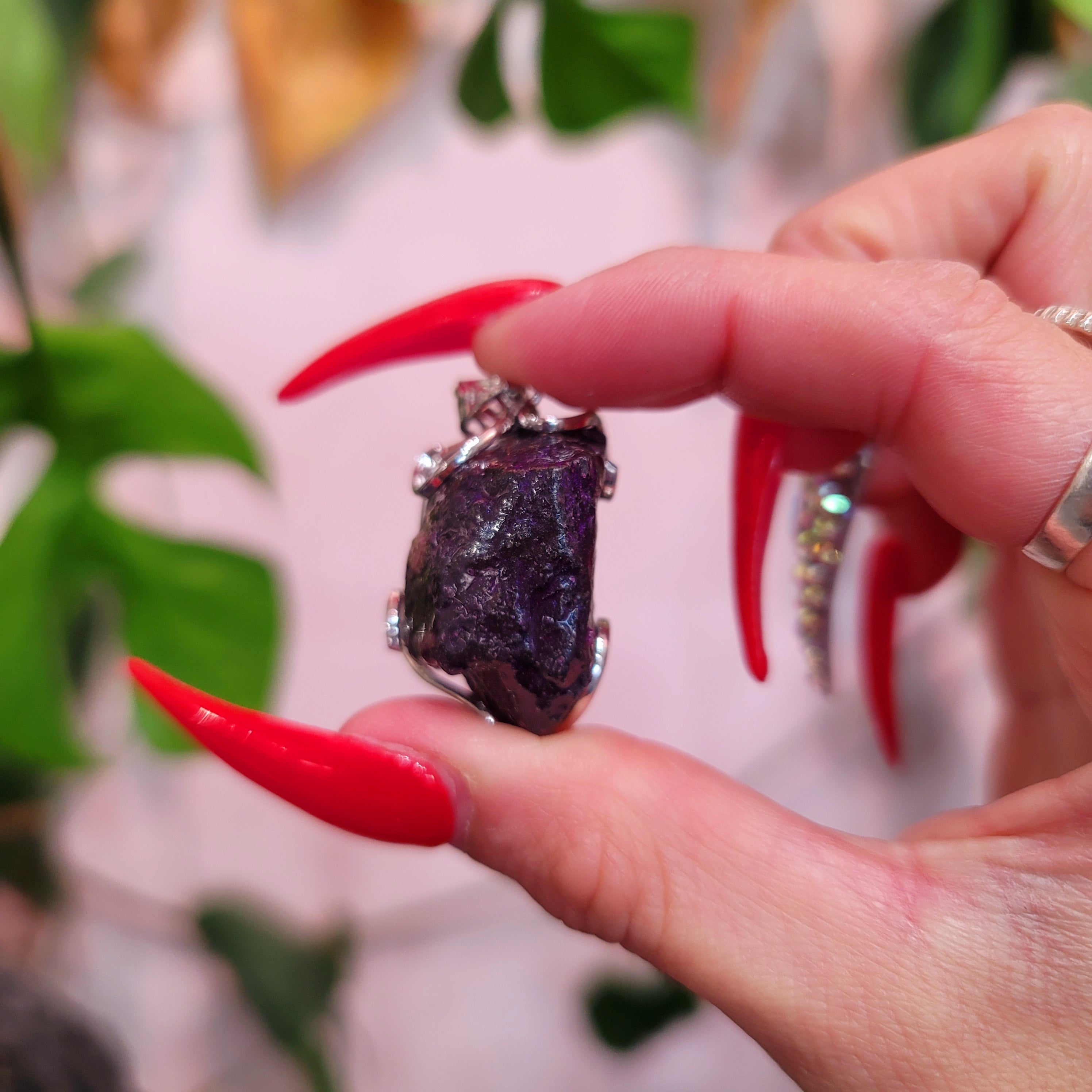 Sugilite .925 Silver Pendant for Grounding your Dreams into Reality and Ultimate Healing
