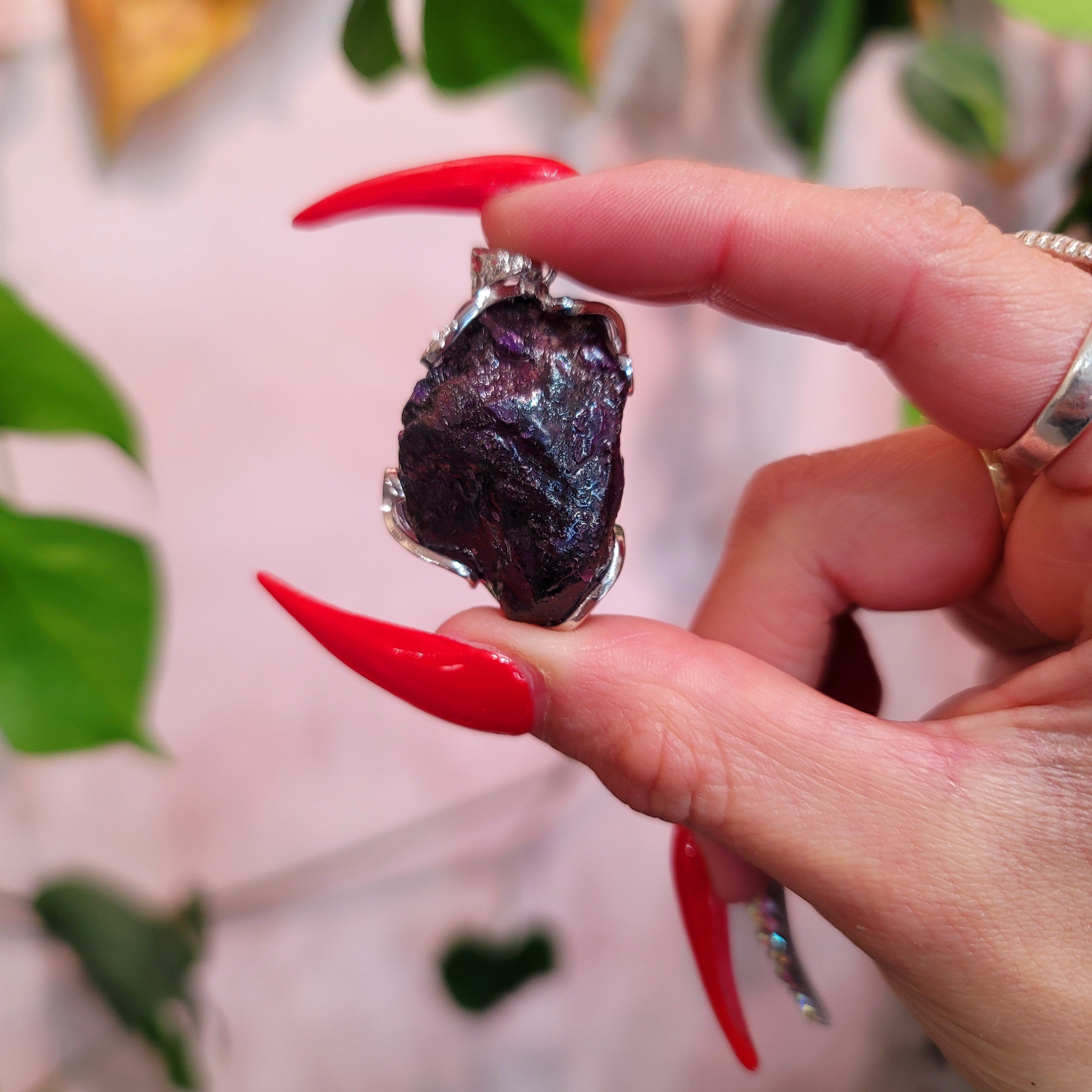 Sugilite .925 Silver Pendant for Grounding your Dreams into Reality and Ultimate Healing