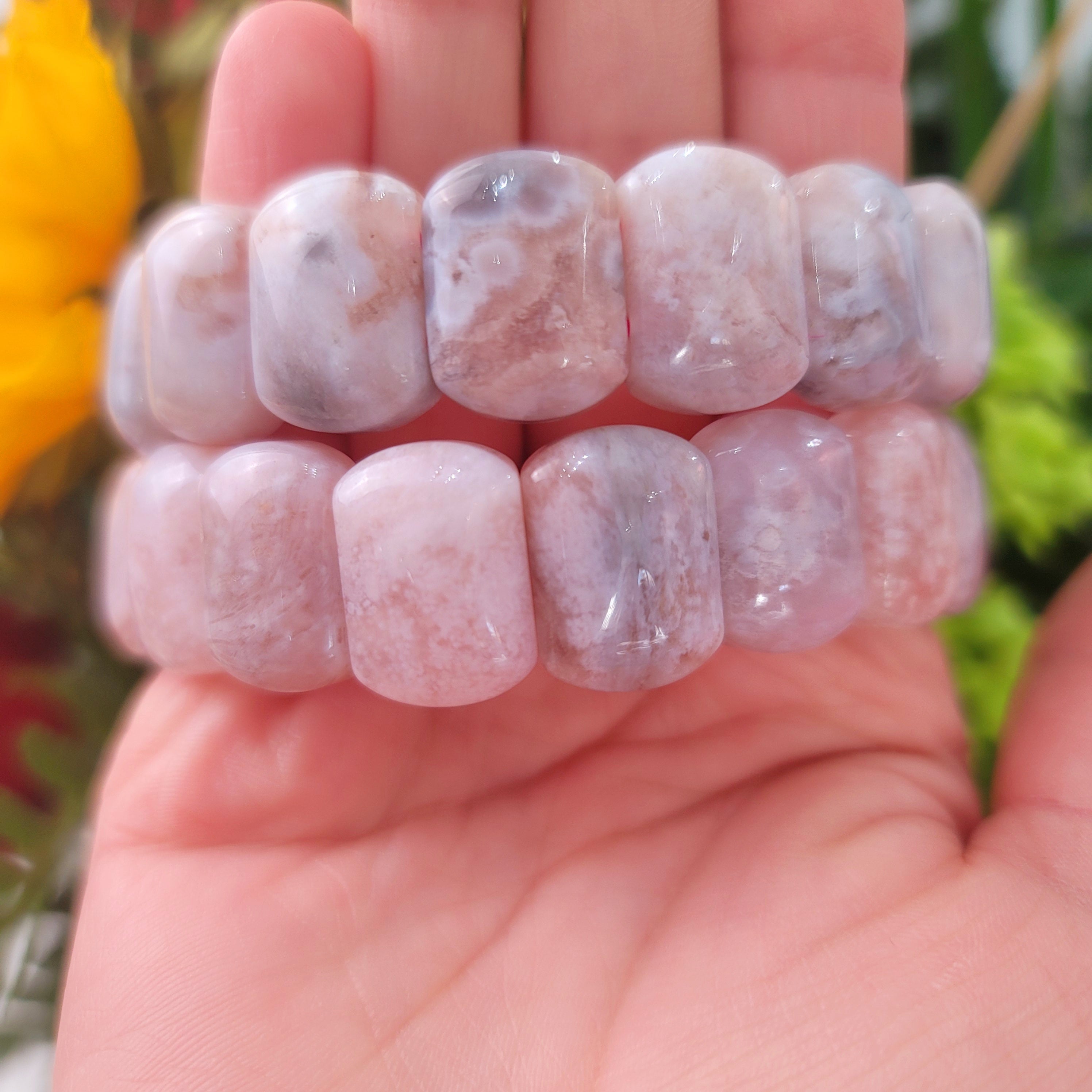 Flower Agate Bracelet Bangle for Blossoming into your Full Potential