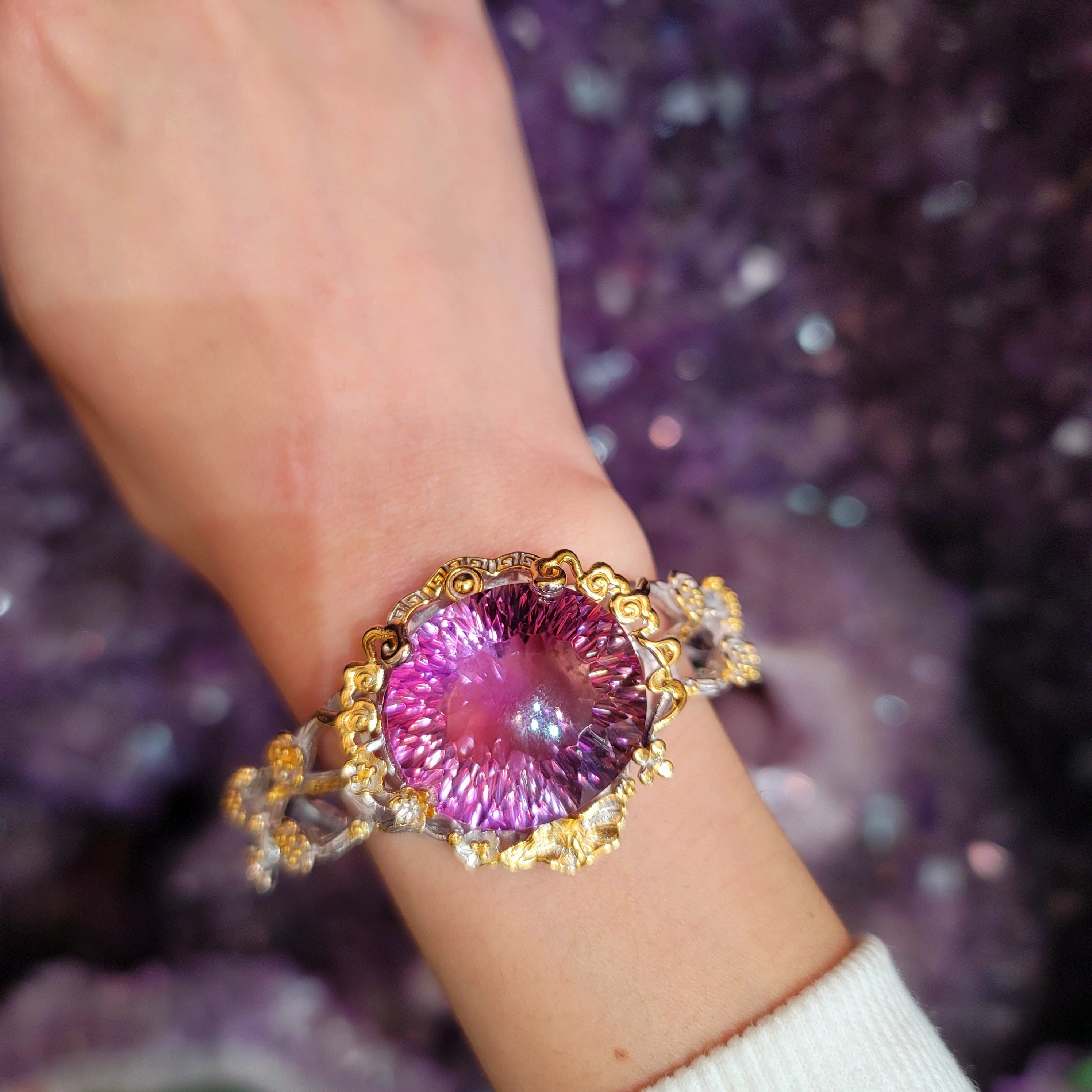 Ametrine Enchanted Cuff Bracelet for Empowerment, Harmony and Transformation into your Dream Life