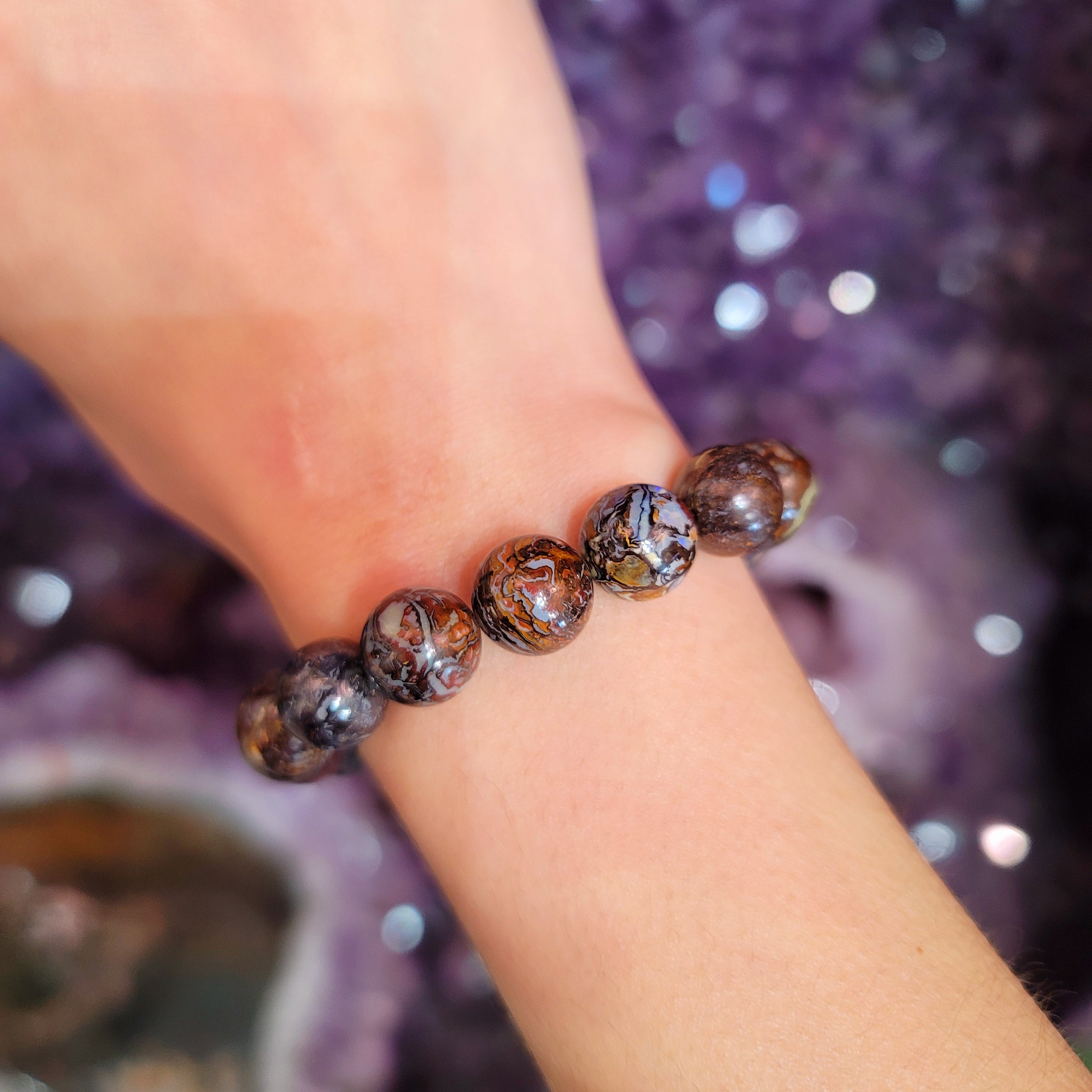 Boulder Opal Bracelet for Emotional Support, Joy and Self Worth
