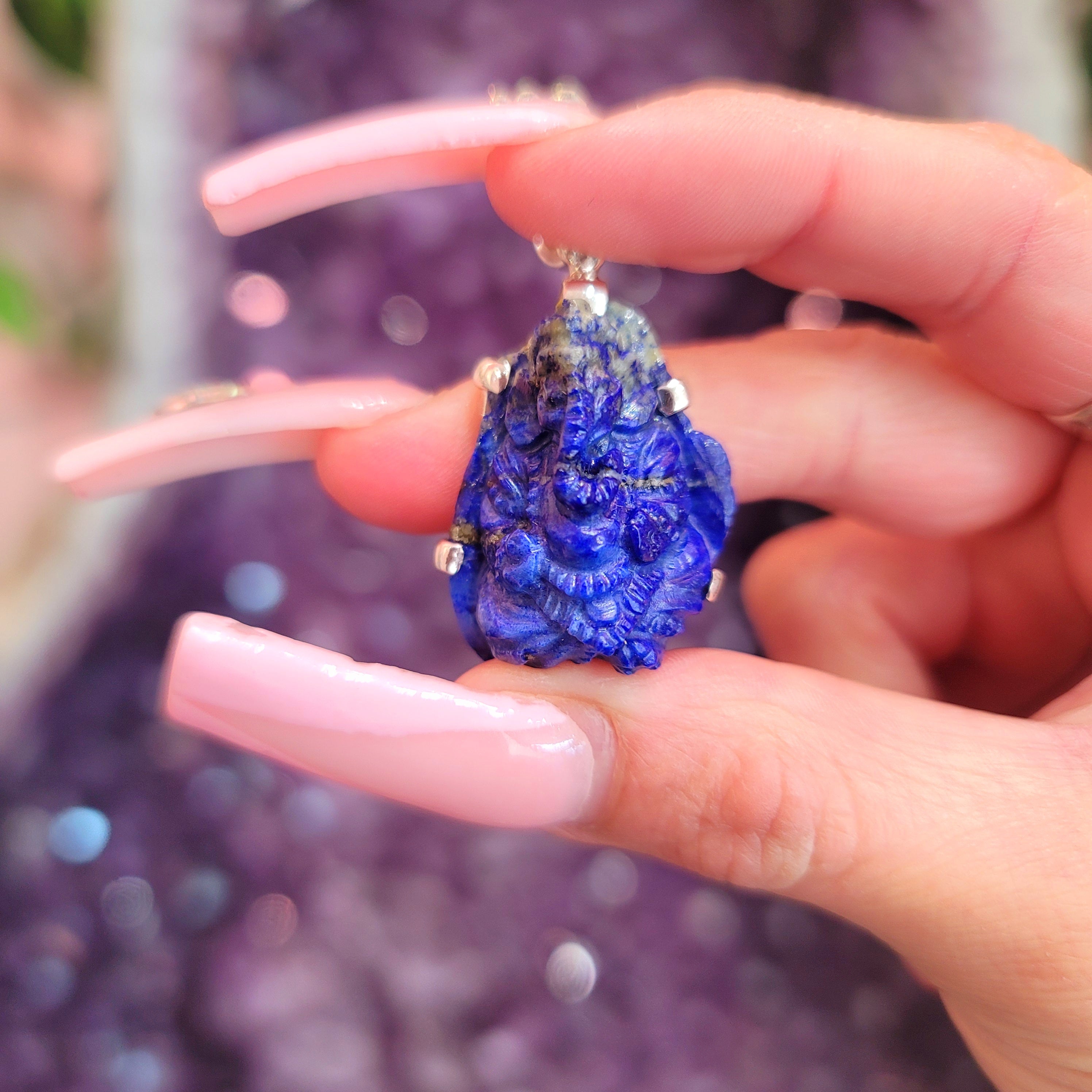 Lapis Lazuli Ganesha Pendant for Confidence and Embracing Your Inner Power