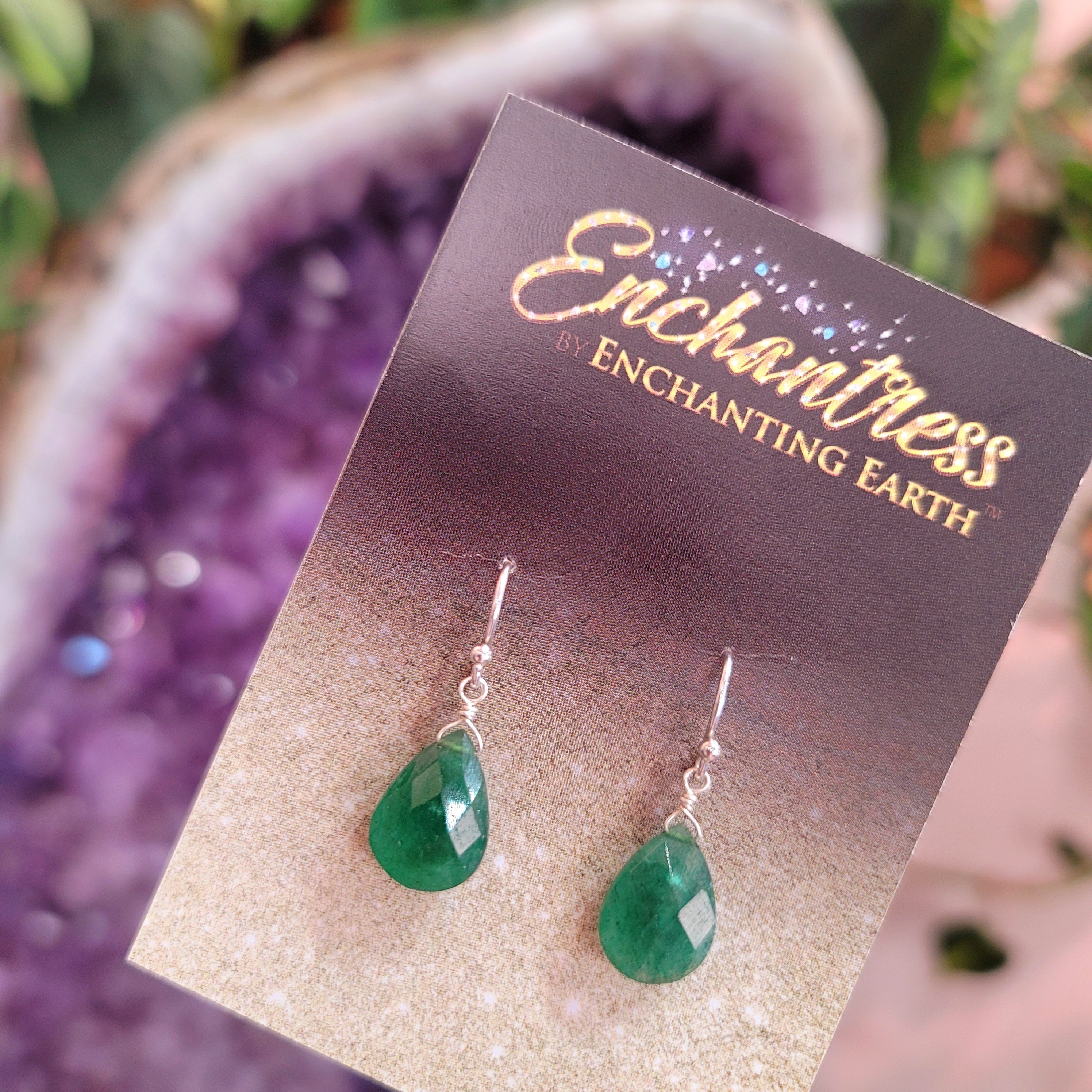 Green Aventurine Earrings for Good Luck and Prosperity