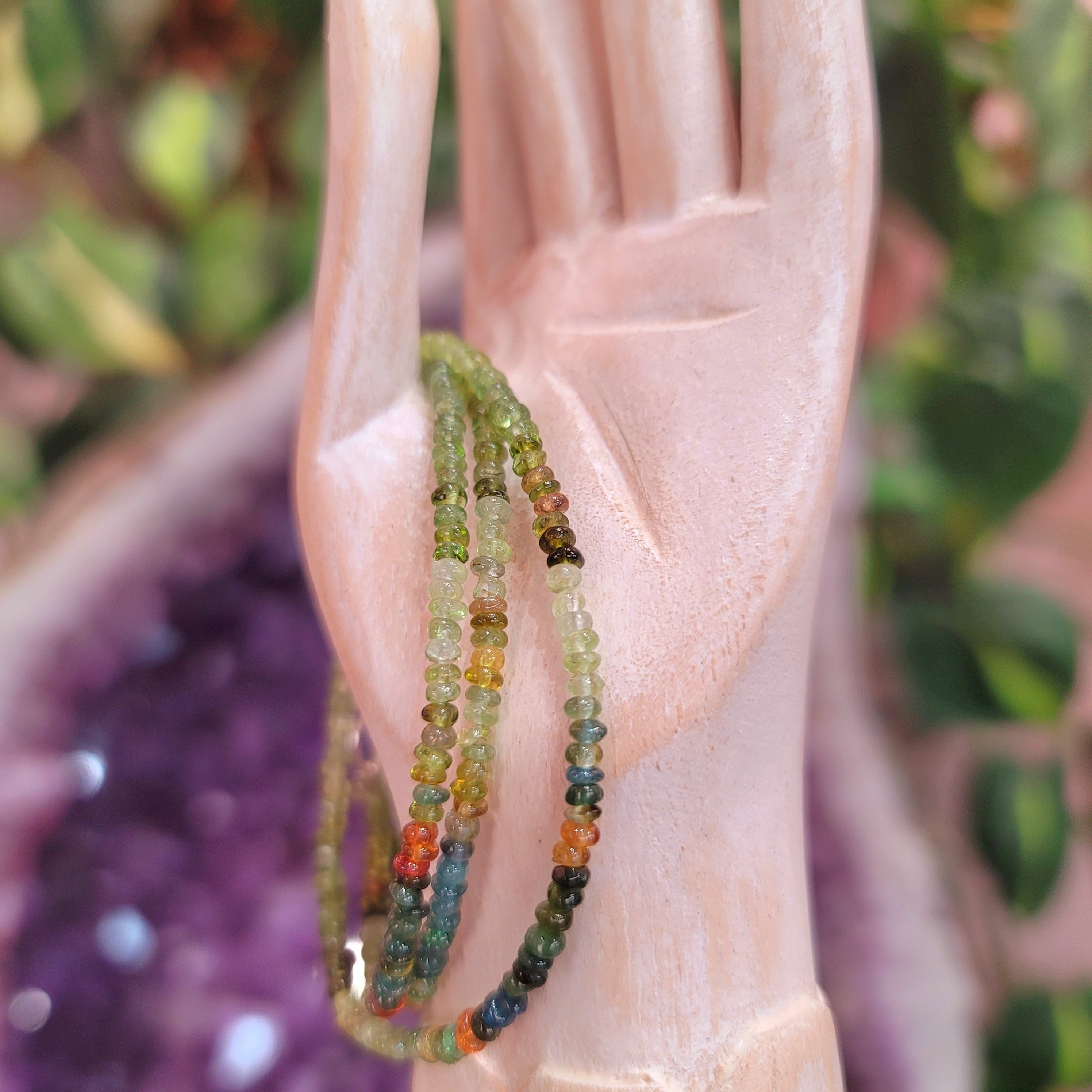 Green Tourmaline Multi Micro Bracelet for Welcoming the Freedom of Forgiveness