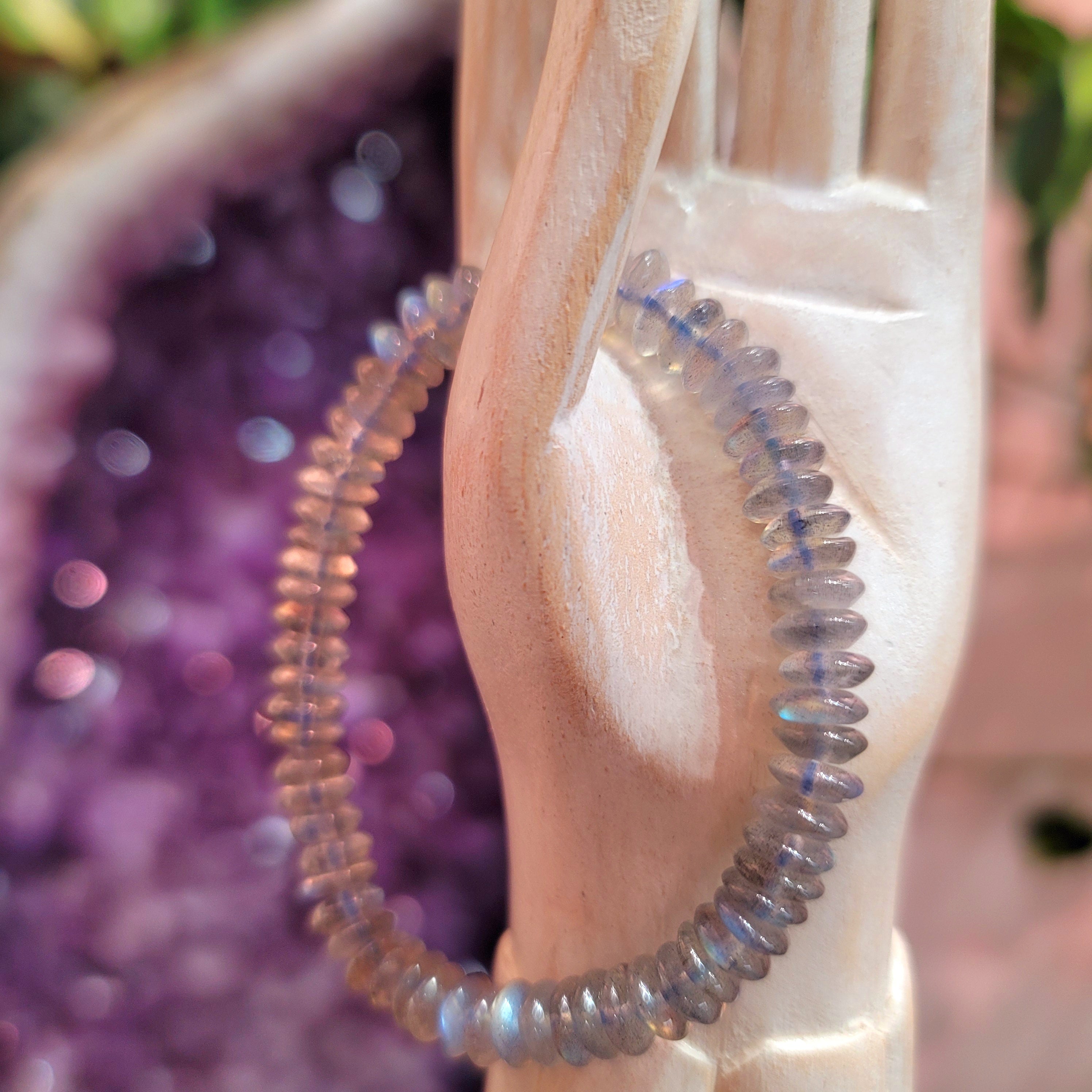 Labradorite Rondell Bracelet for Intuition and Transformation