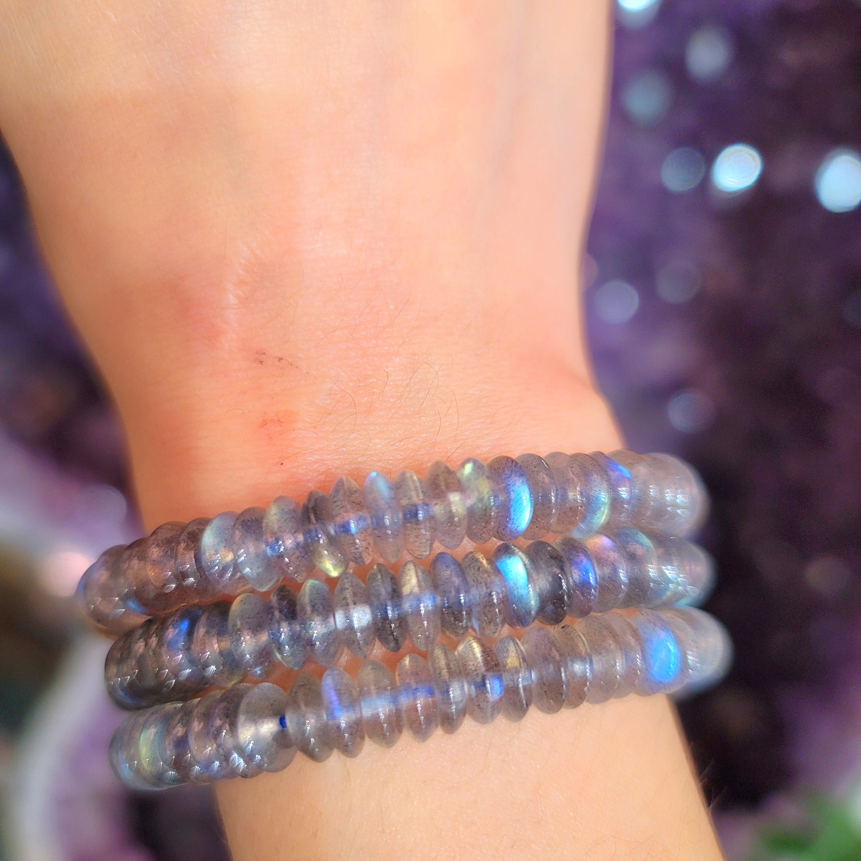 Labradorite Rondell Bracelet for Intuition and Transformation