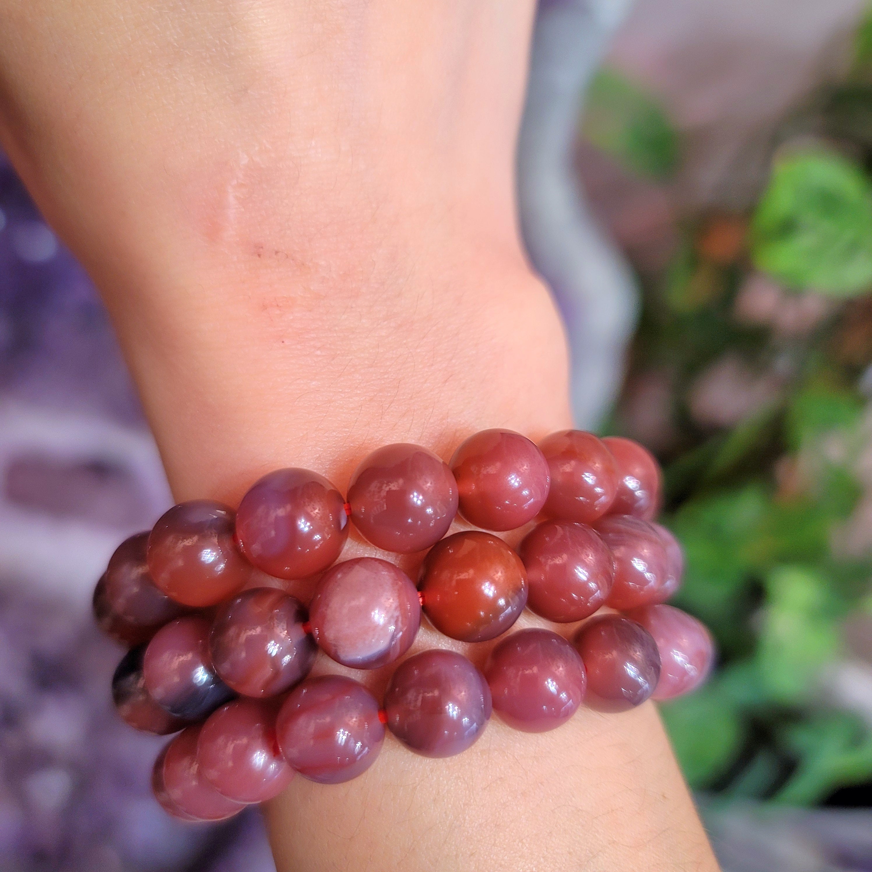 Smokey Yanyuan Agate Bracelet for Achieving Goals, Confidence and Health