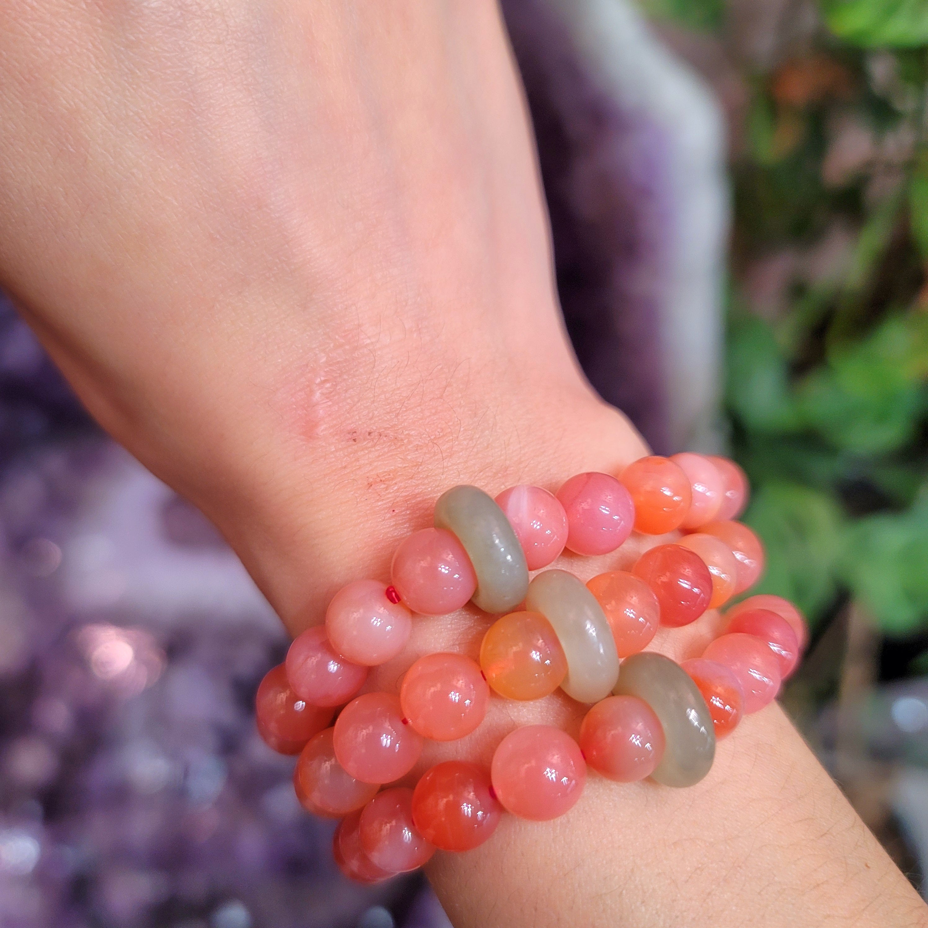 Yanyuan Agate & Jade Bracelet for Achieving Goals, Confidence and Health