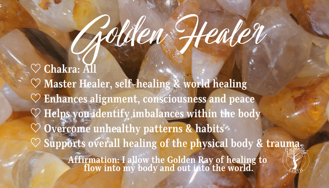 Dendritic Golden Healer Finger Bracelet for Deepening your Connection to Mother Earth