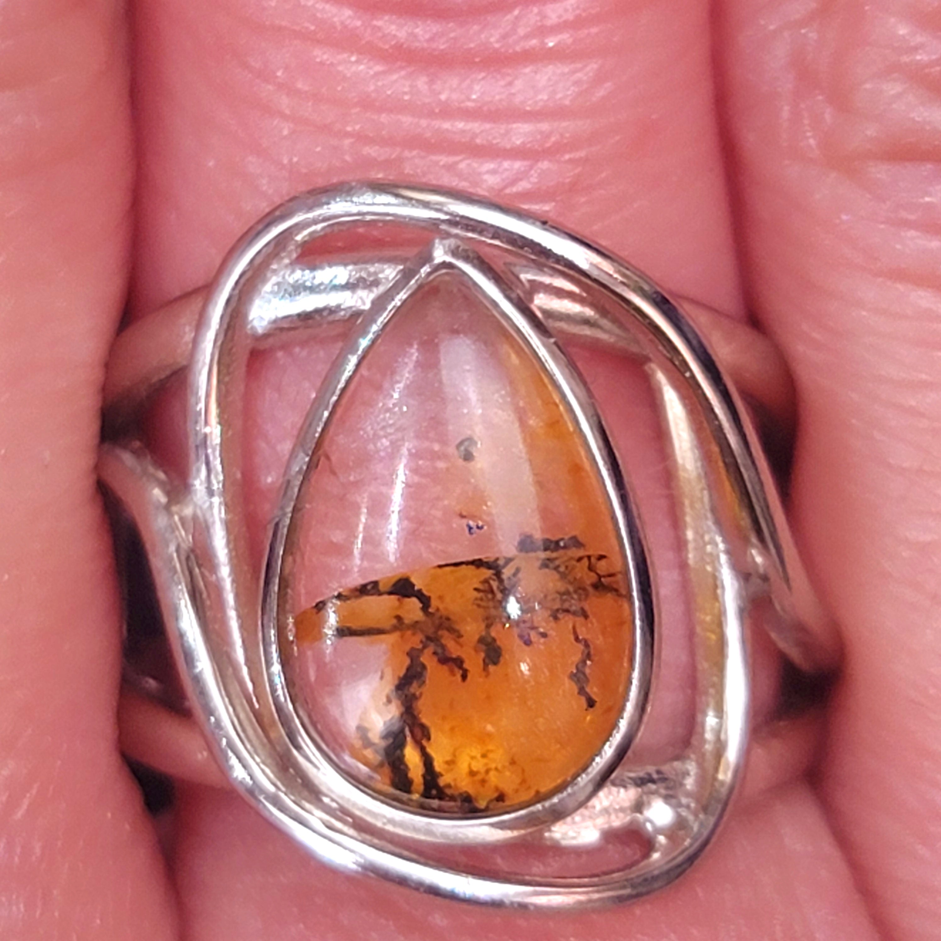 Dendritic Golden Healer Finger Bracelet for Deepening your Connection to Mother Earth