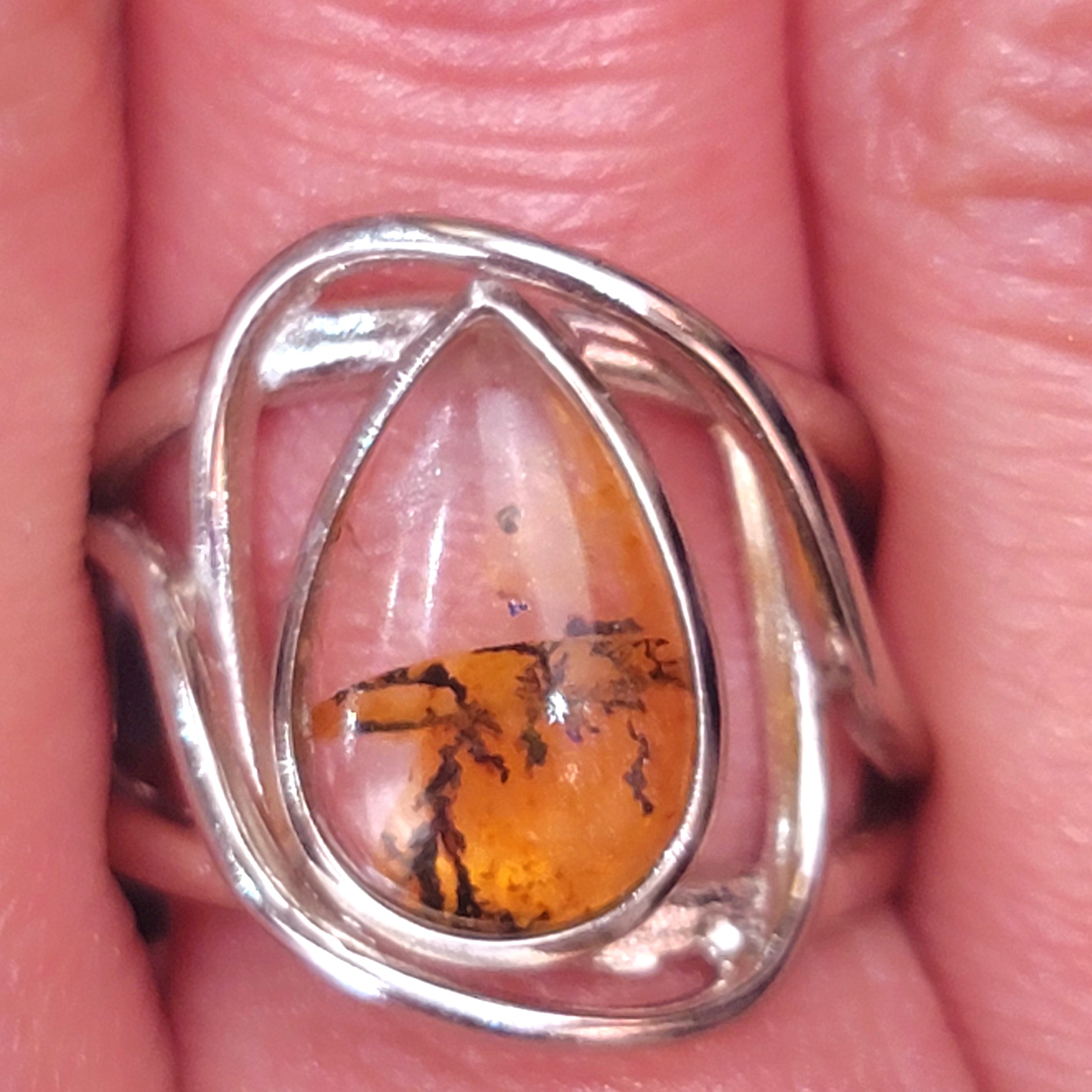 Dendritic Golden Healer Finger Bracelet for Deepening your Connection to Mother Earth