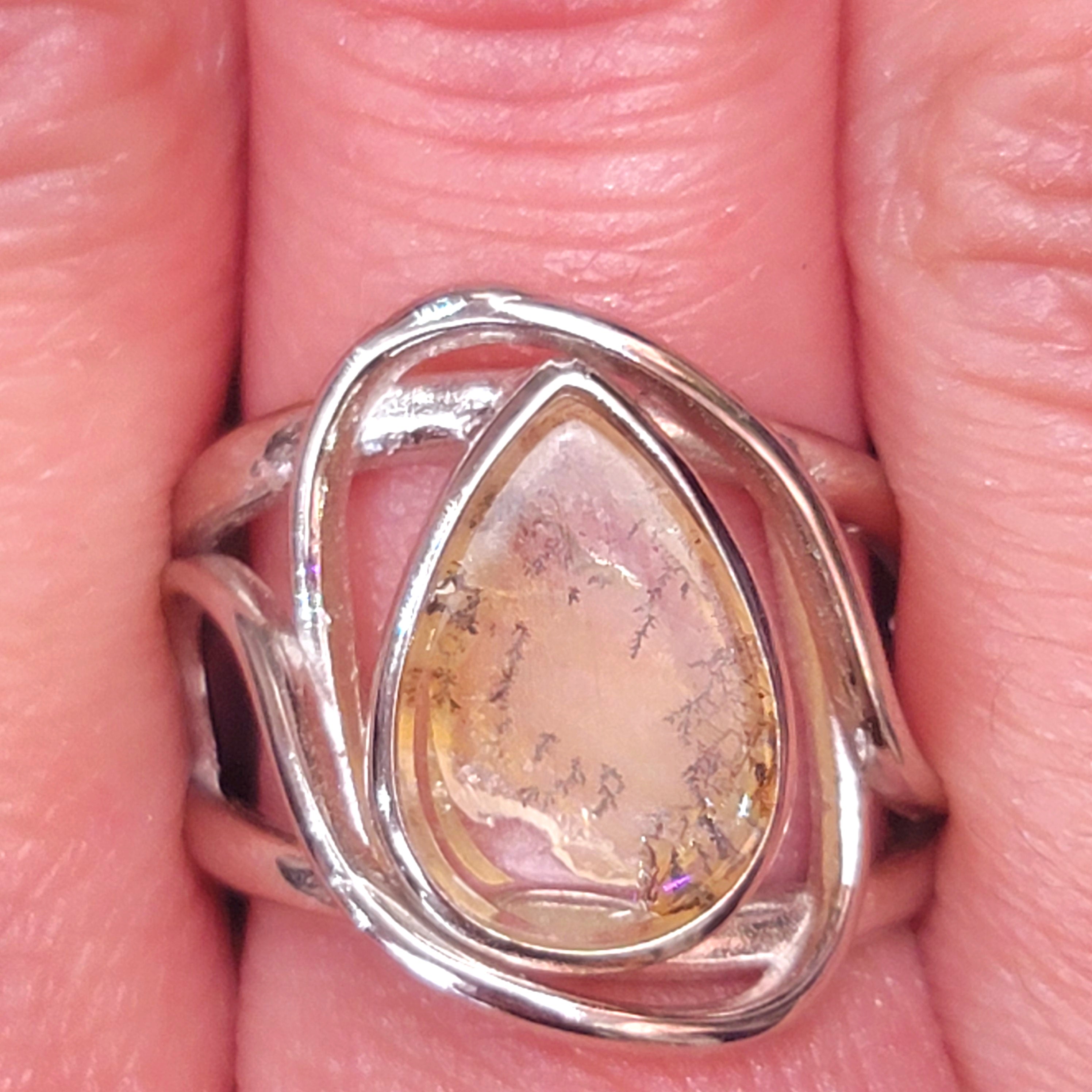 Dendritic Golden Healer Finger Bracelet for Deepening your Connection to Mother Earth