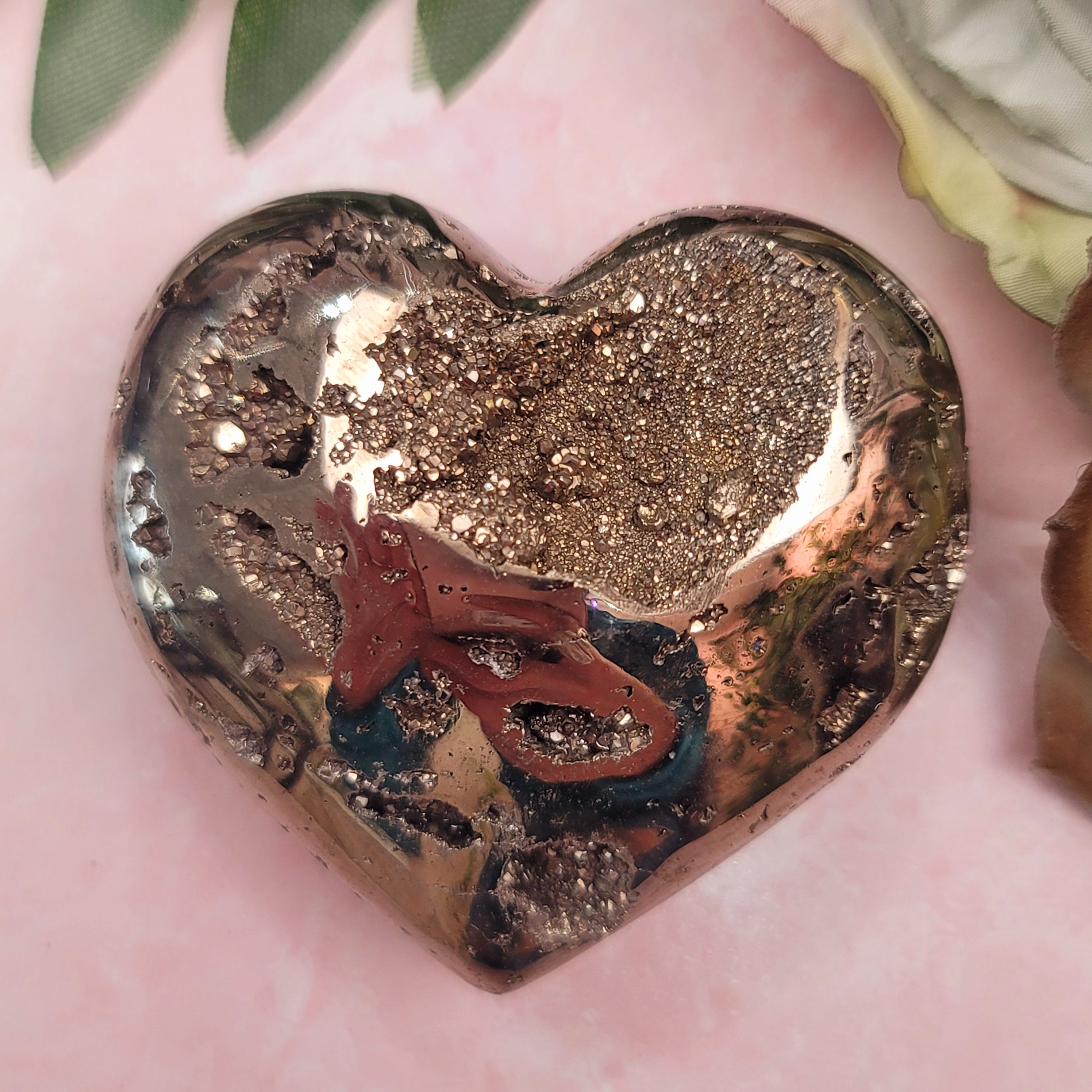 Pyrite Heart for Good Luck and Prosperity