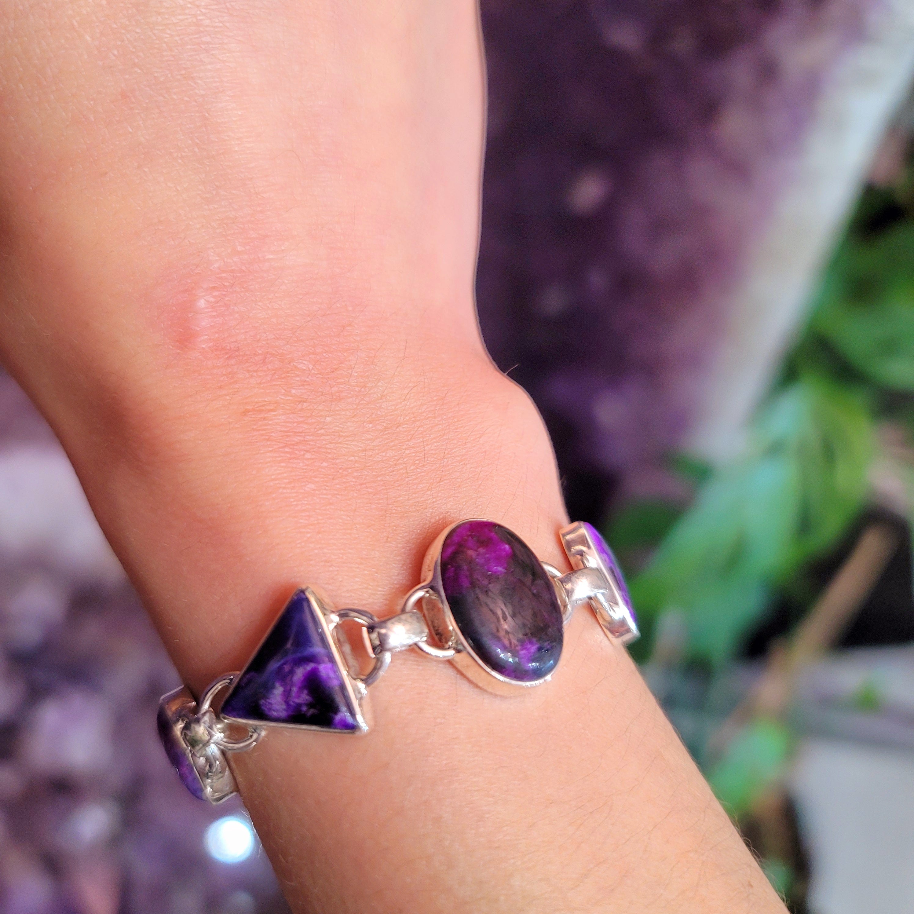 Sugilite Bracelet .925 Silver for Powerful Healing