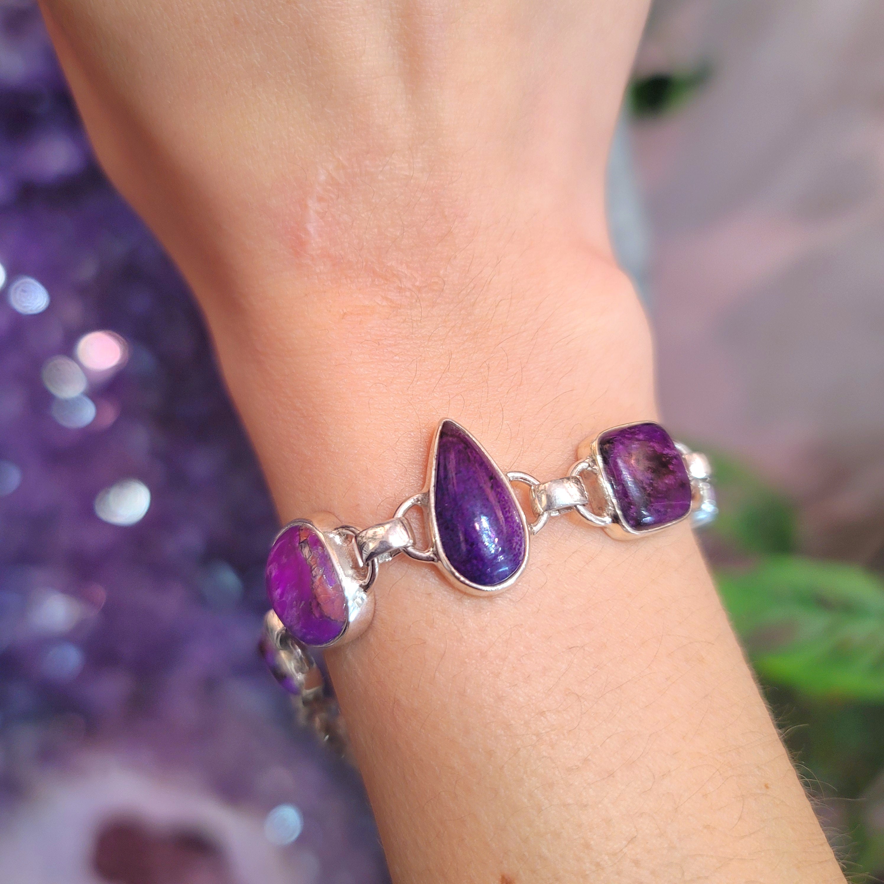 Sugilite Bracelet .925 Silver for Powerful Healing