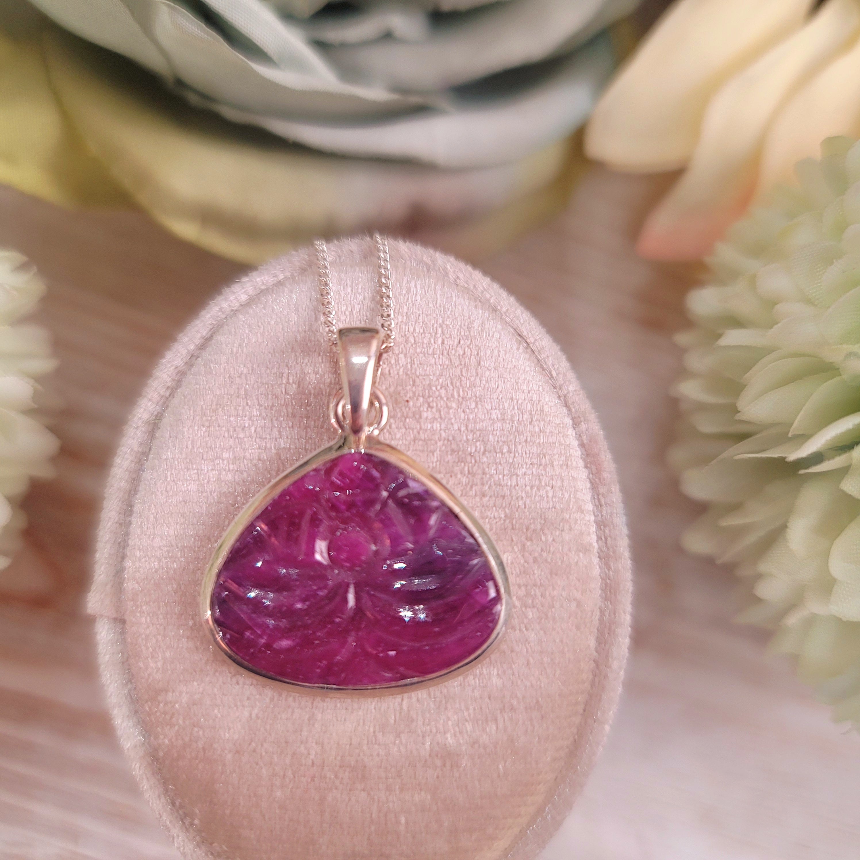 Ruby Carved Necklace for Revitalizing your Energy