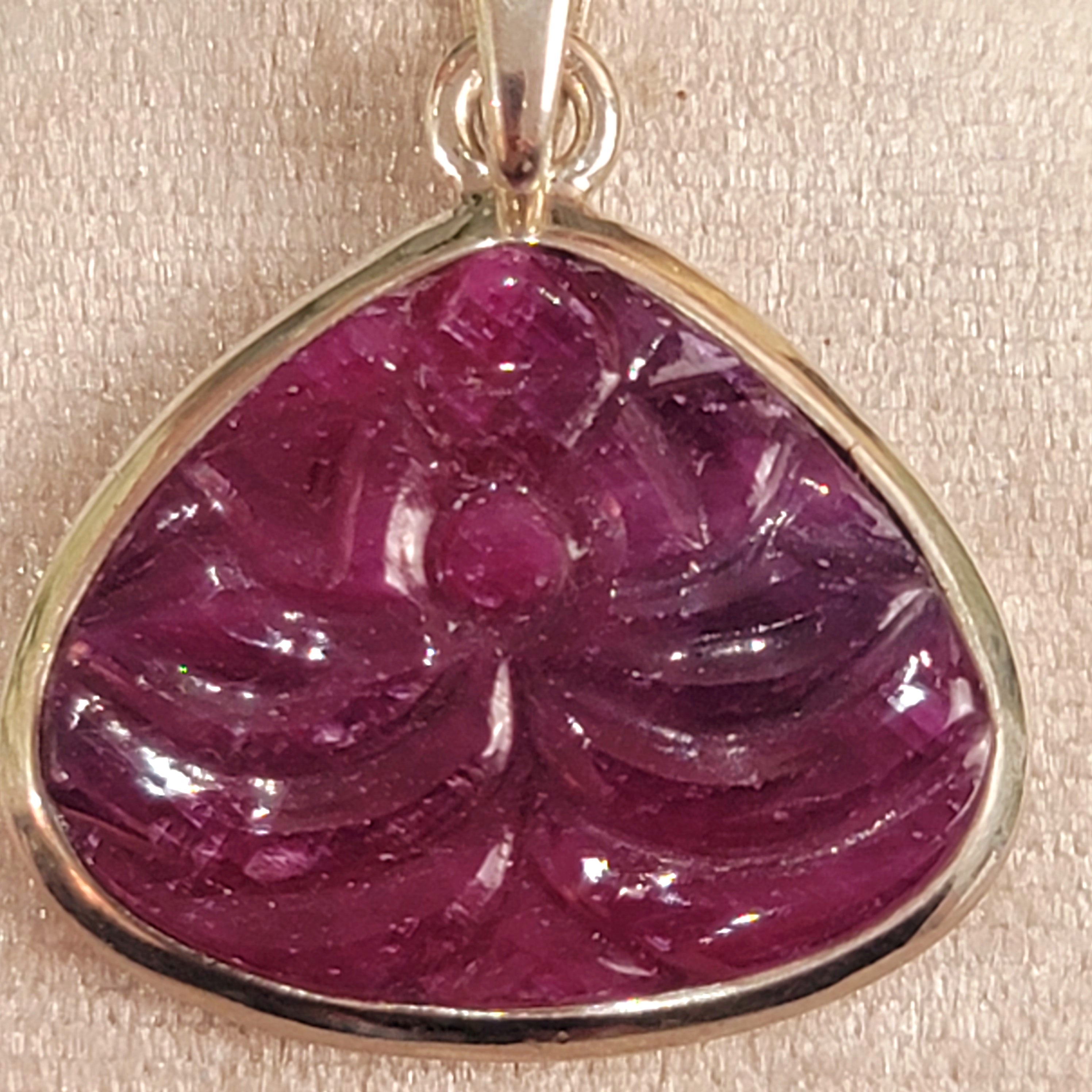 Ruby Carved Necklace for Revitalizing your Energy