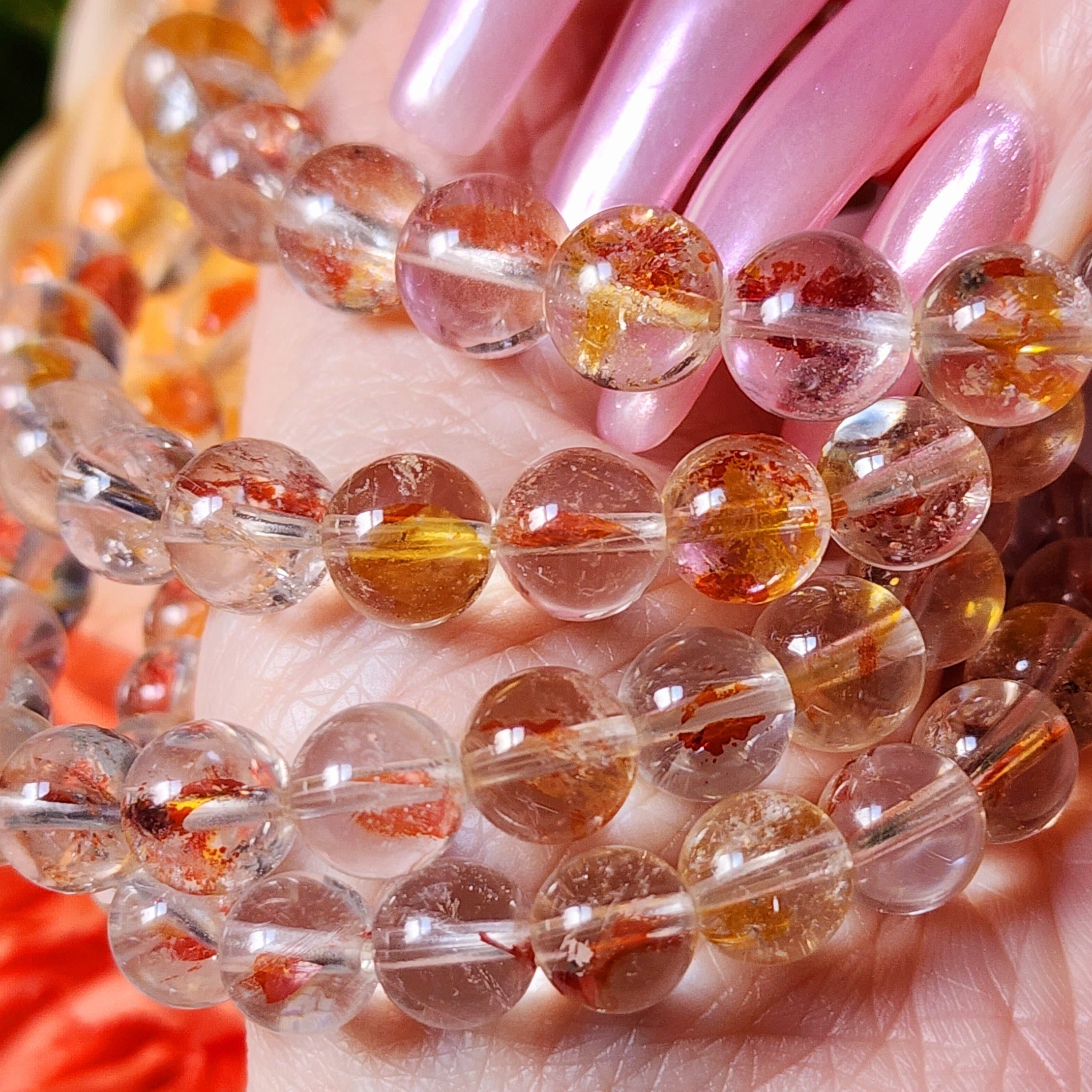 Koi Quartz Hematoid Golden Healer Bracelet (Gem Grade) for Spiritual Transformation