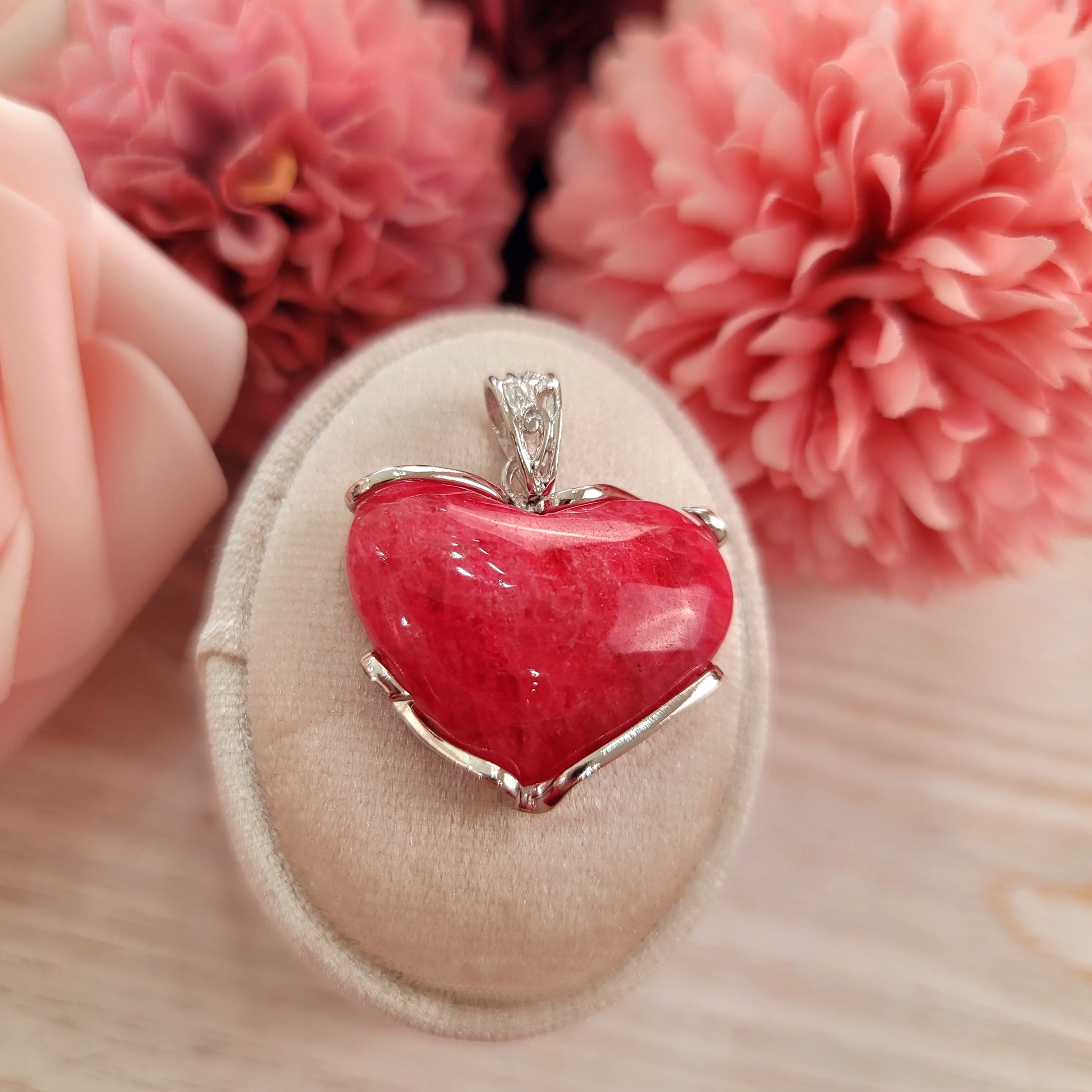 Gem Rhodonite Pendant for Loving Yourself and Enhancing your Self-Worth