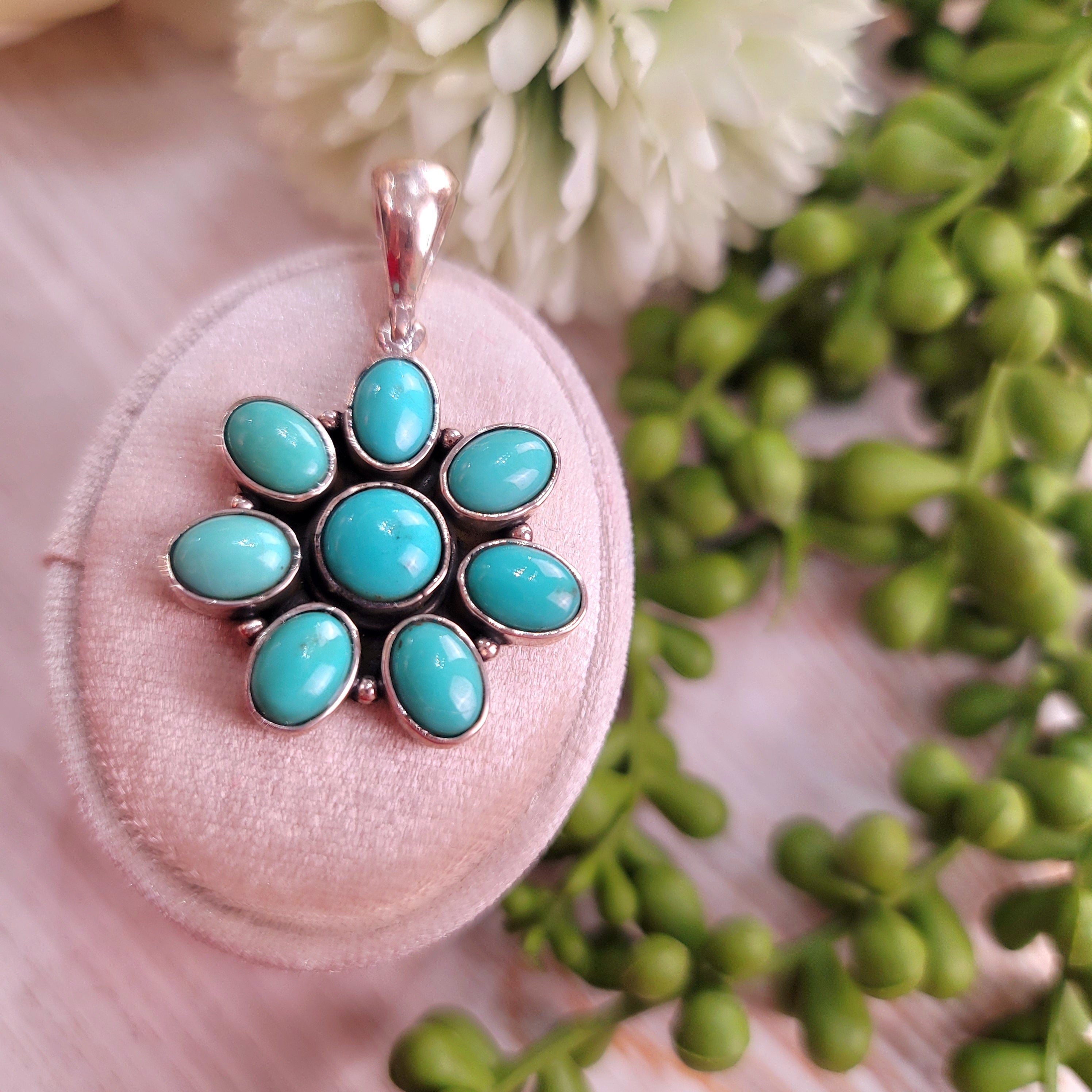 Turquoise Pendant for Good Luck, Love, Prosperity and Protection