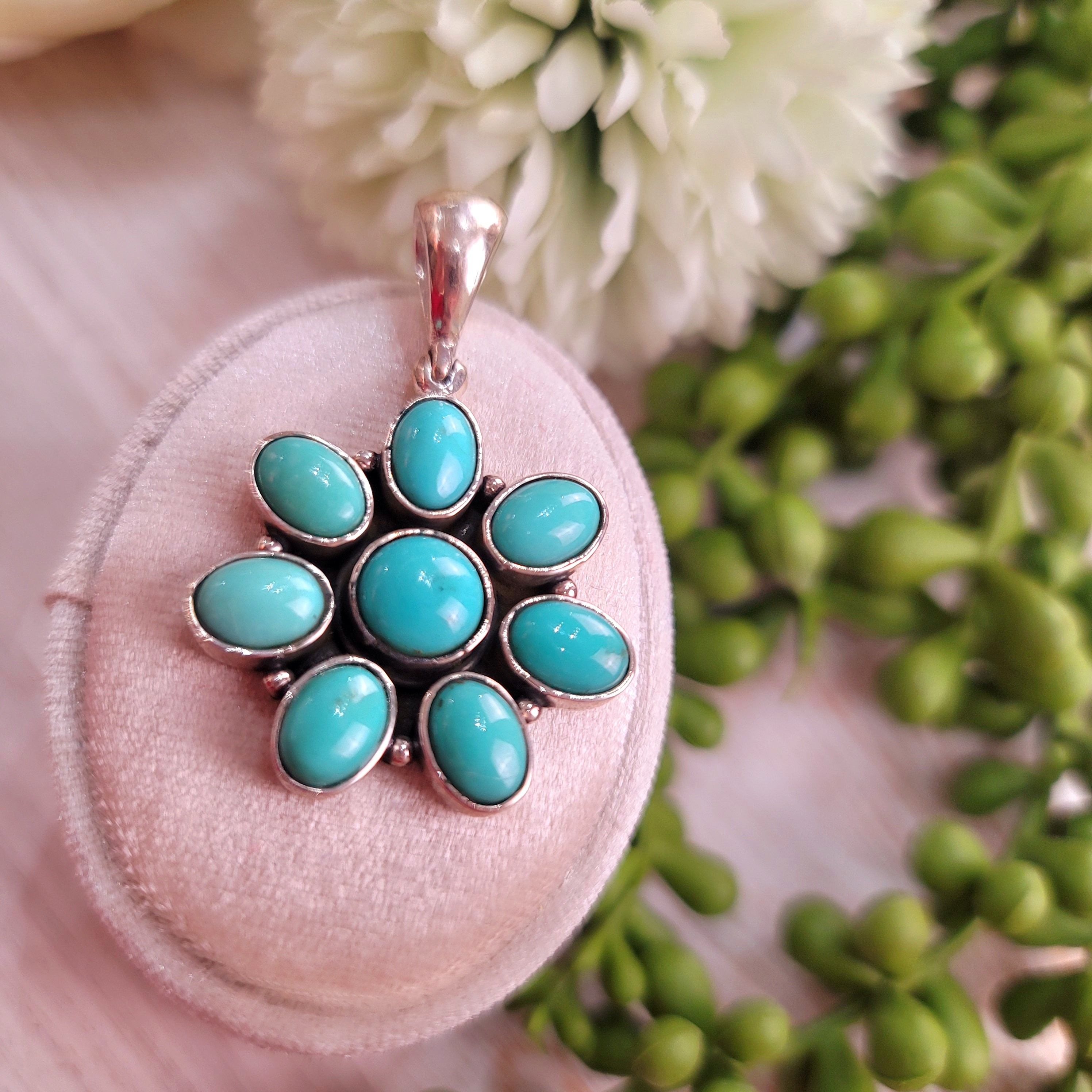 Turquoise Pendant for Good Luck, Love, Prosperity and Protection
