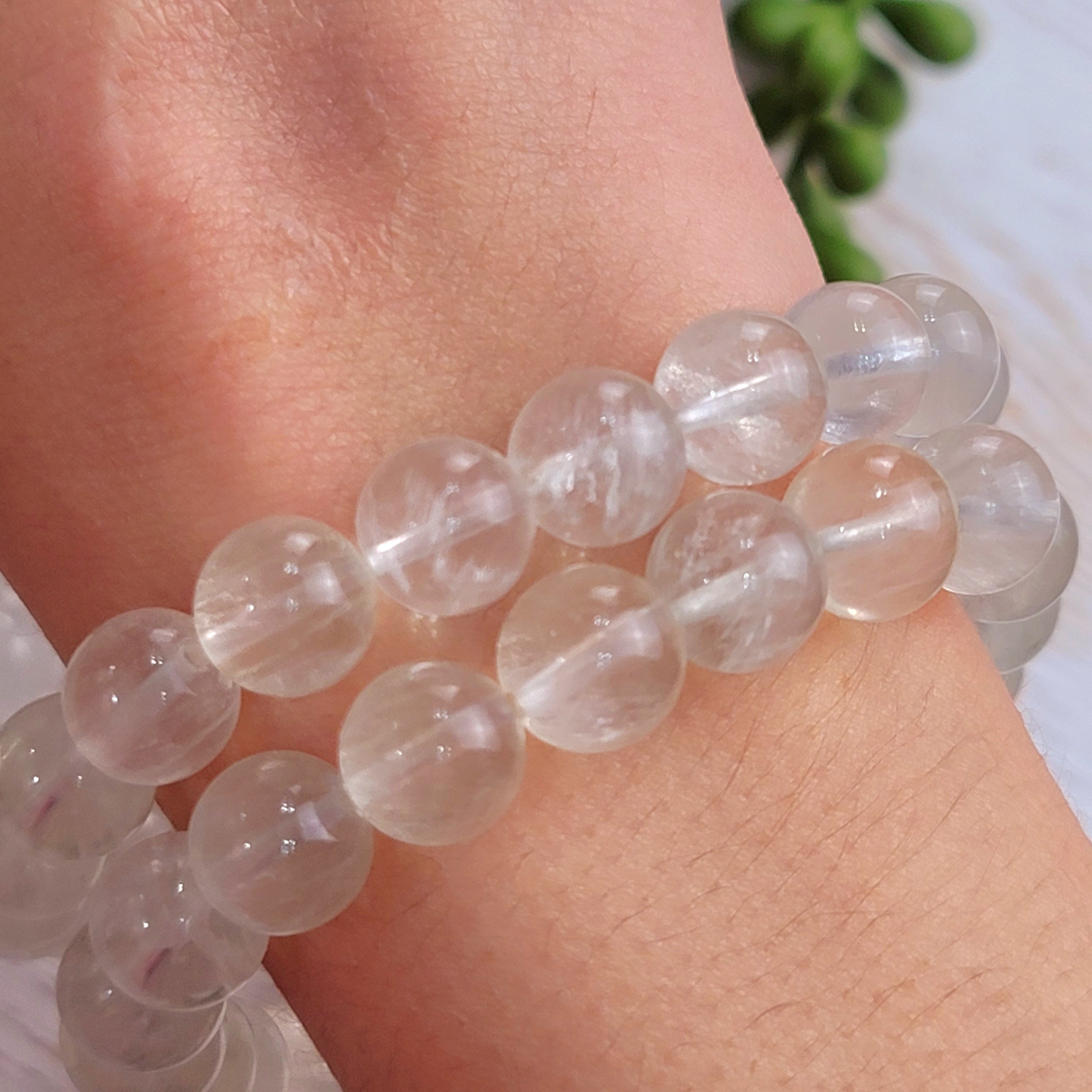 White Silky Fluorite Bracelet for Focus and Mental Clarity