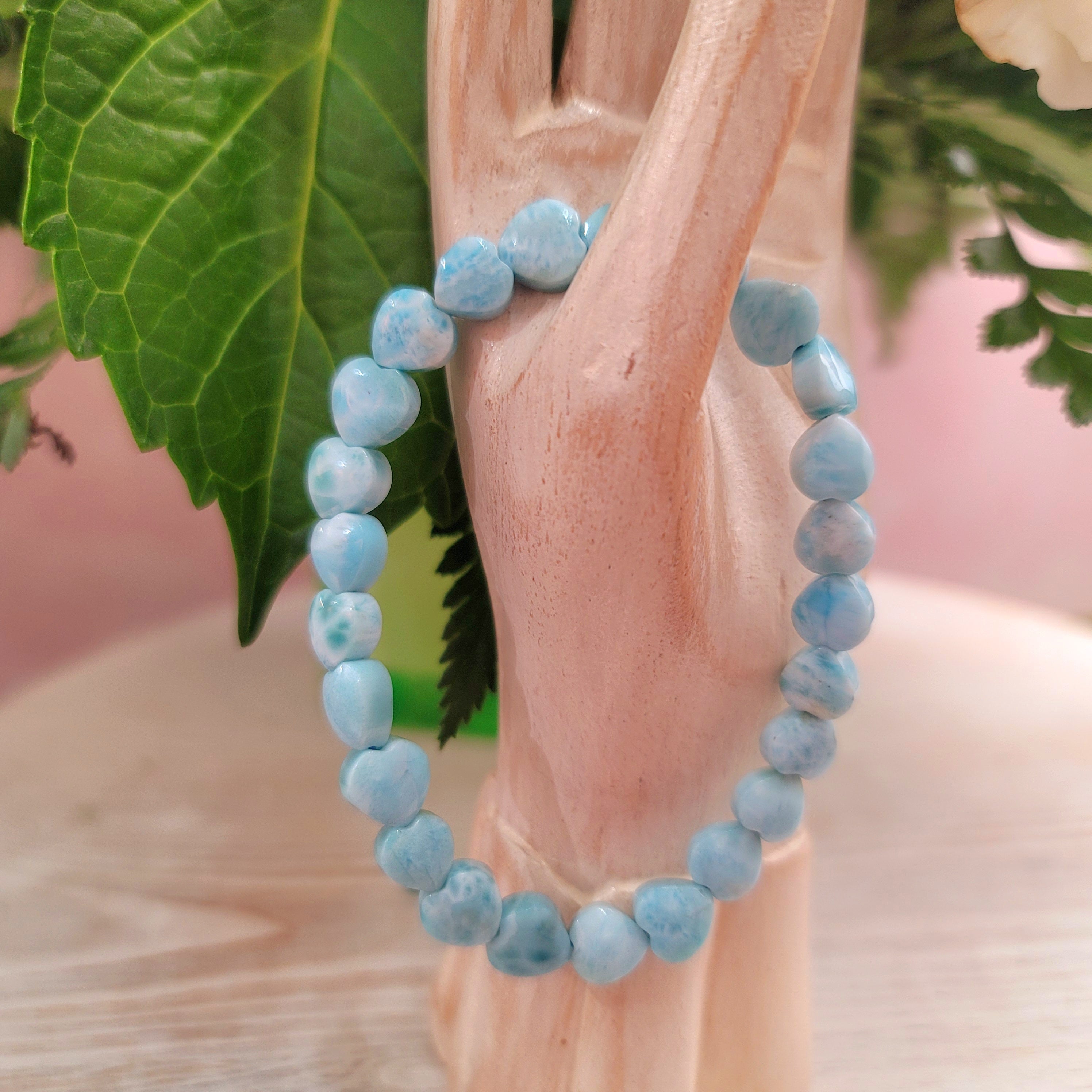 Larimar Heart Bracelet for Peace and Tranquility