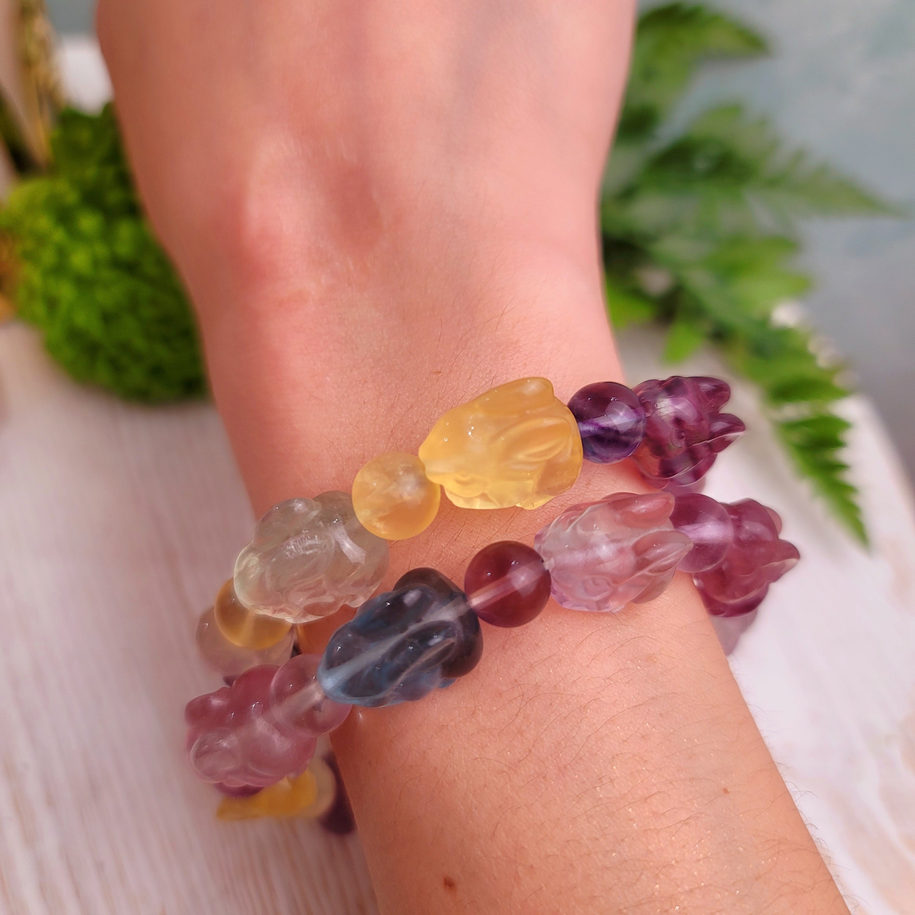 Fluorite Bunny Bracelet for Focus and Mental Clarity