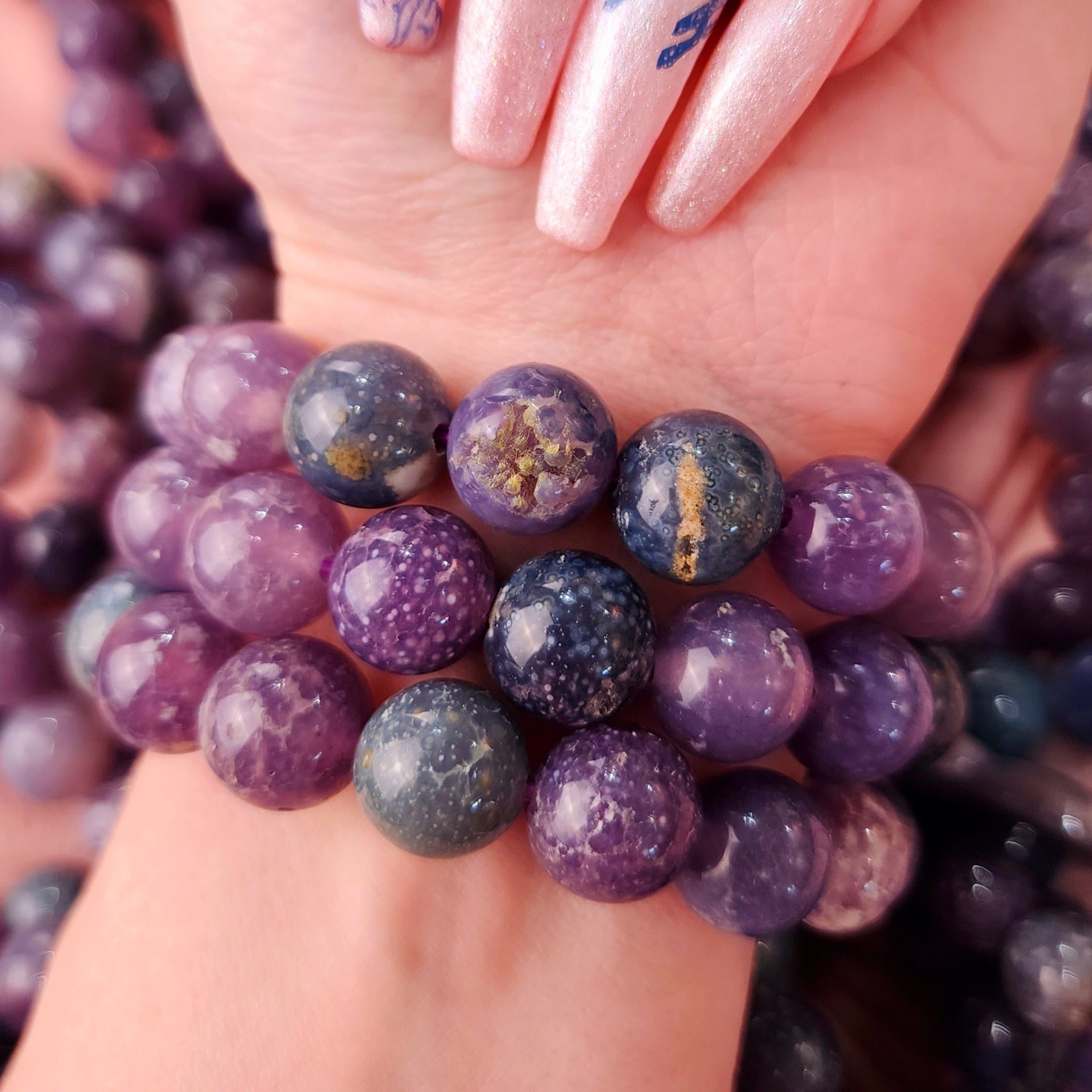 Grape Agate Bracelet (AAA Grade) for Connecting with your Higher Self and Attracting your Soul Mate