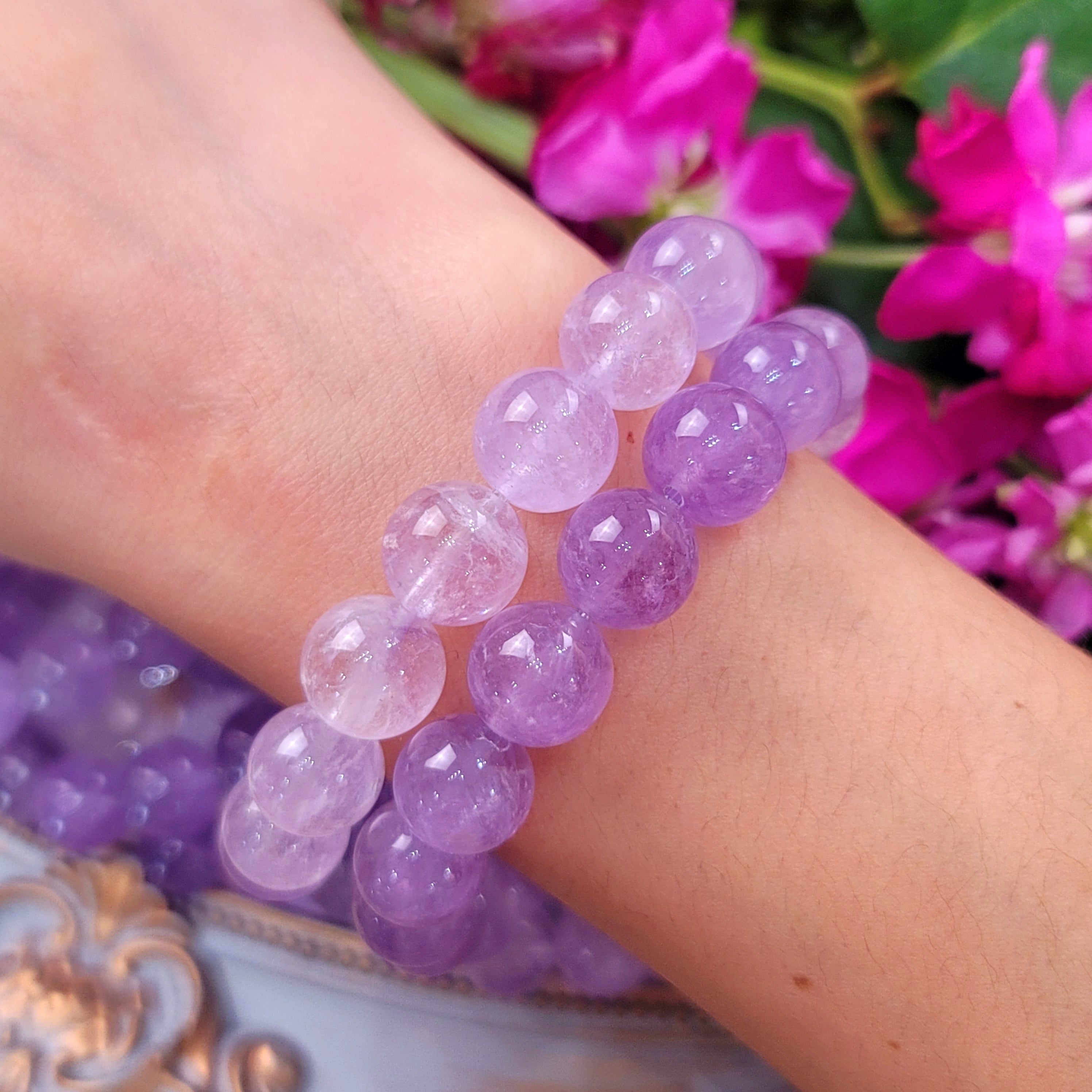 Amethyst Waterfall Bracelet for Intuition, Connection with the Divine and Sobriety