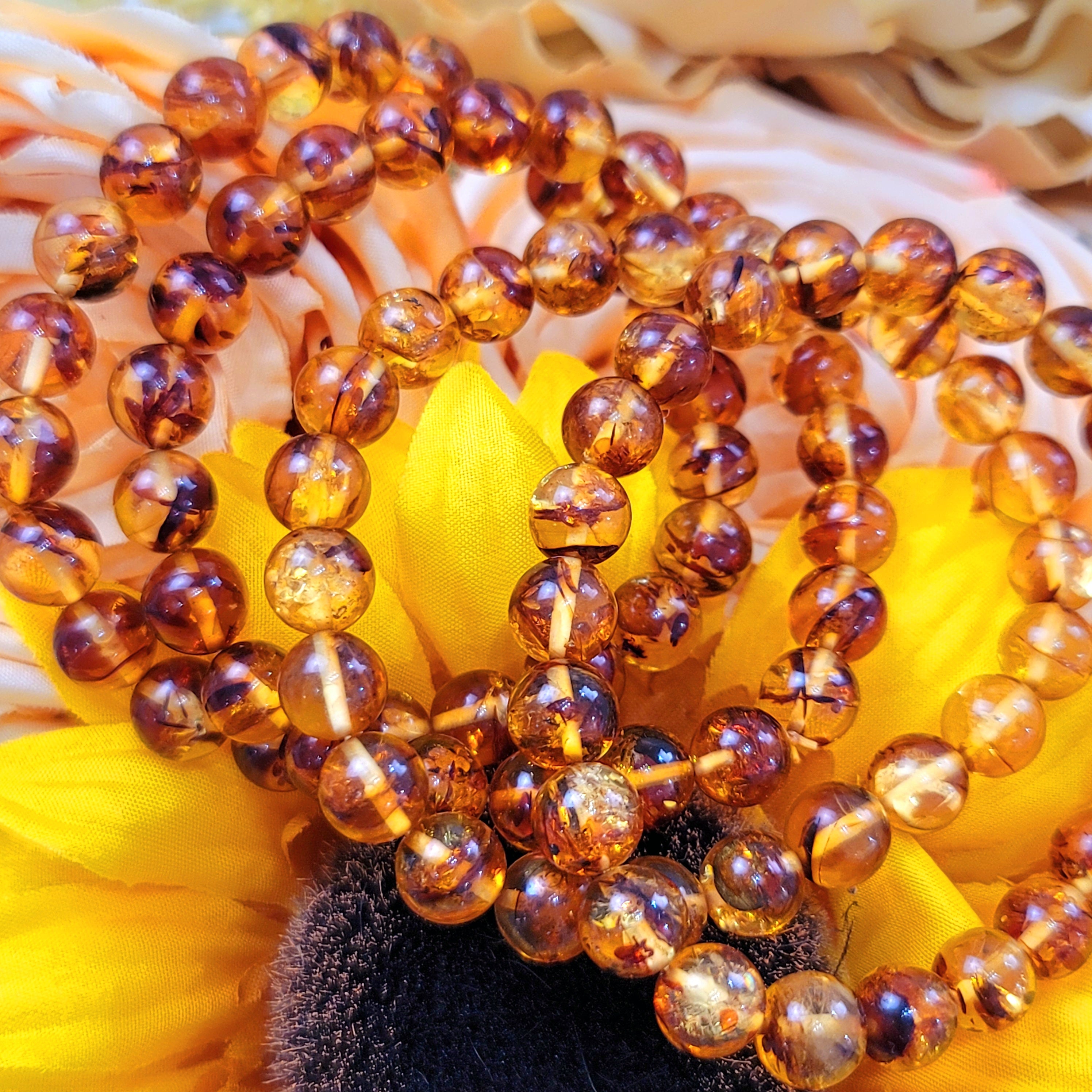 Baltic Flower Amber Bracelet for Joy and Optimism