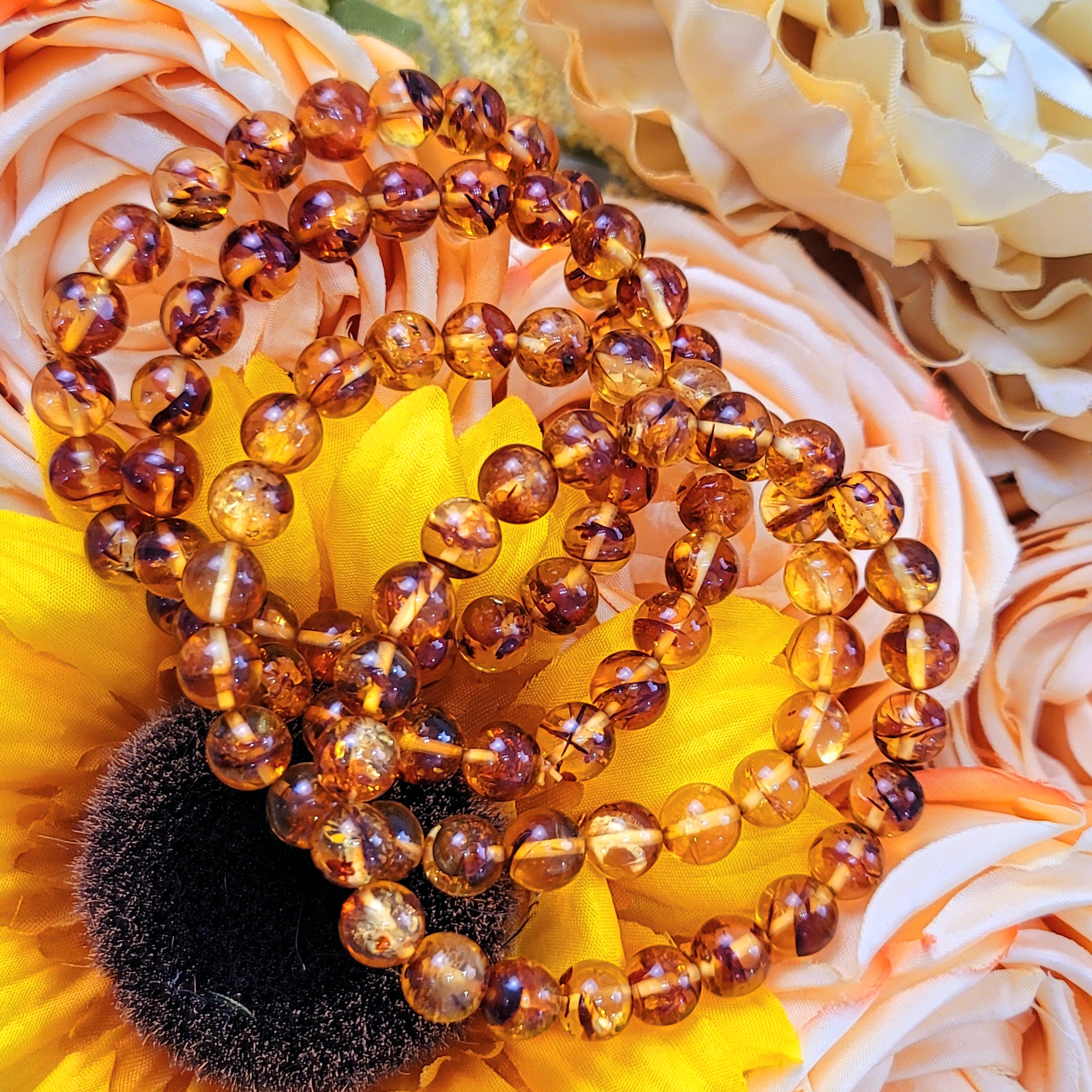 Baltic Flower Amber Bracelet for Joy and Optimism