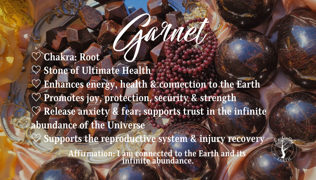 Garnet Faceted Bracelet for Grounding, Health and Strength
