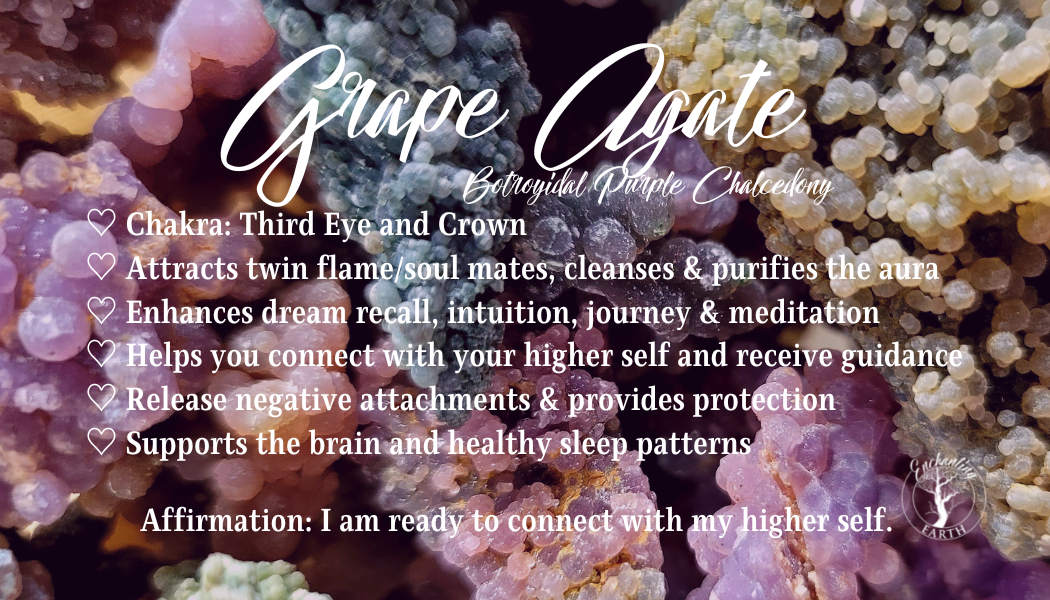 Grape Agate Harmonizer for Dream Recall and Guidance