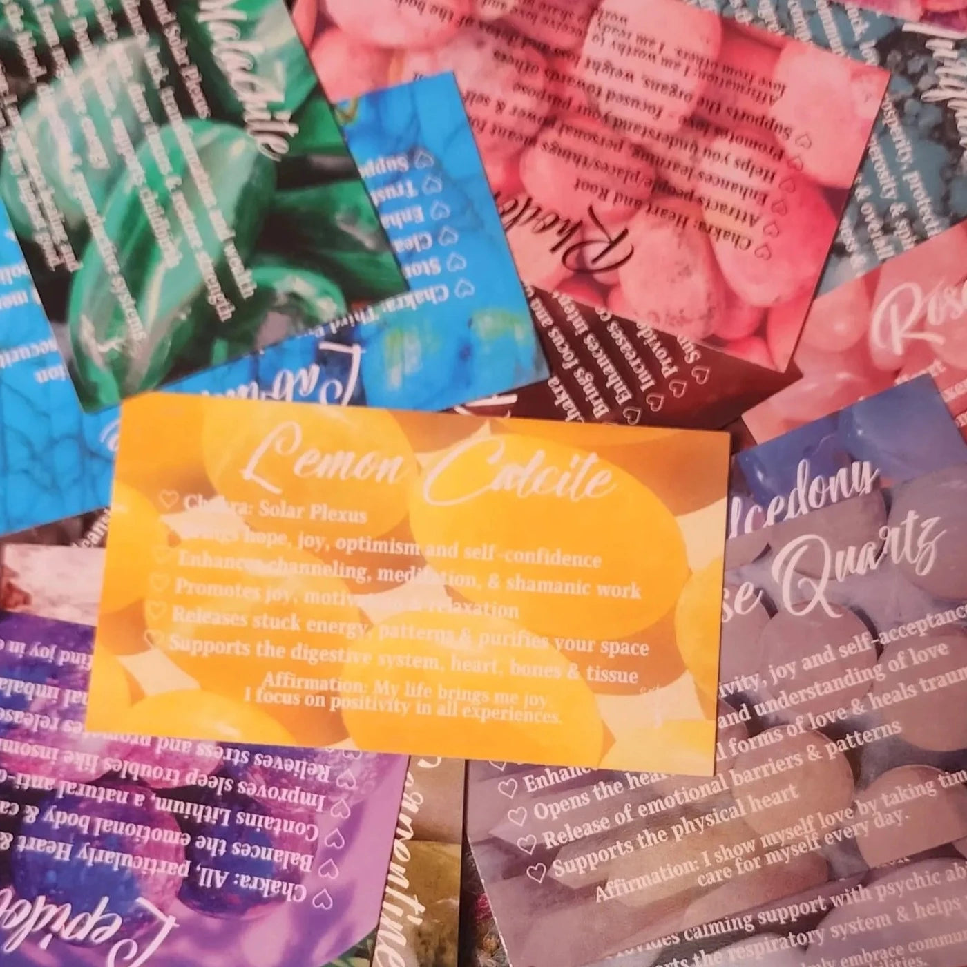 Crystal Card Travel Deck with Healing Properties ♡ Oracle Cards/Intuitive Guide
