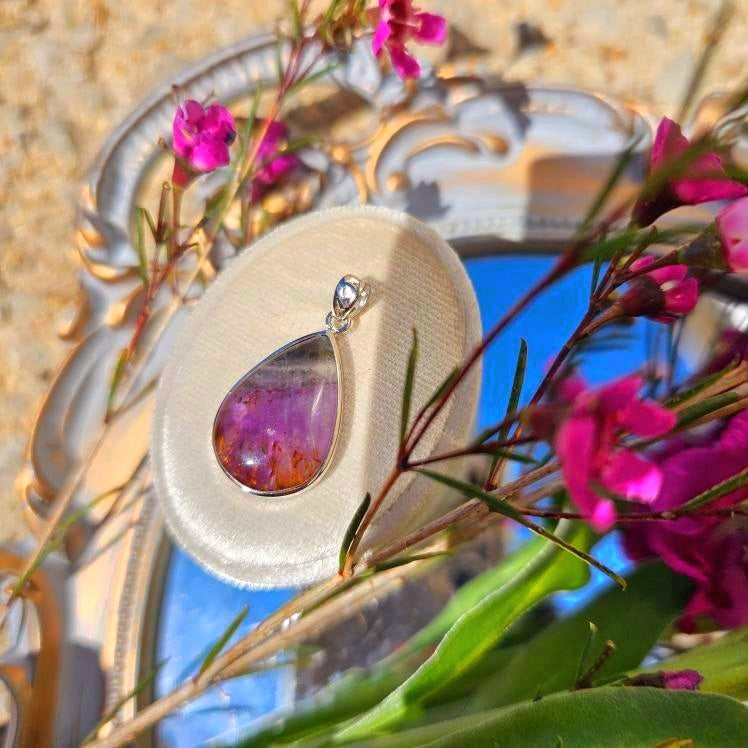 Deep Divine Auralite 23 Pendant for Intuition and Protection