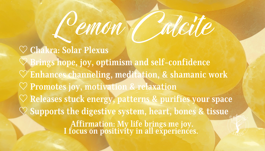Lemon Calcite Tumble for Hope, Joy and Optimism