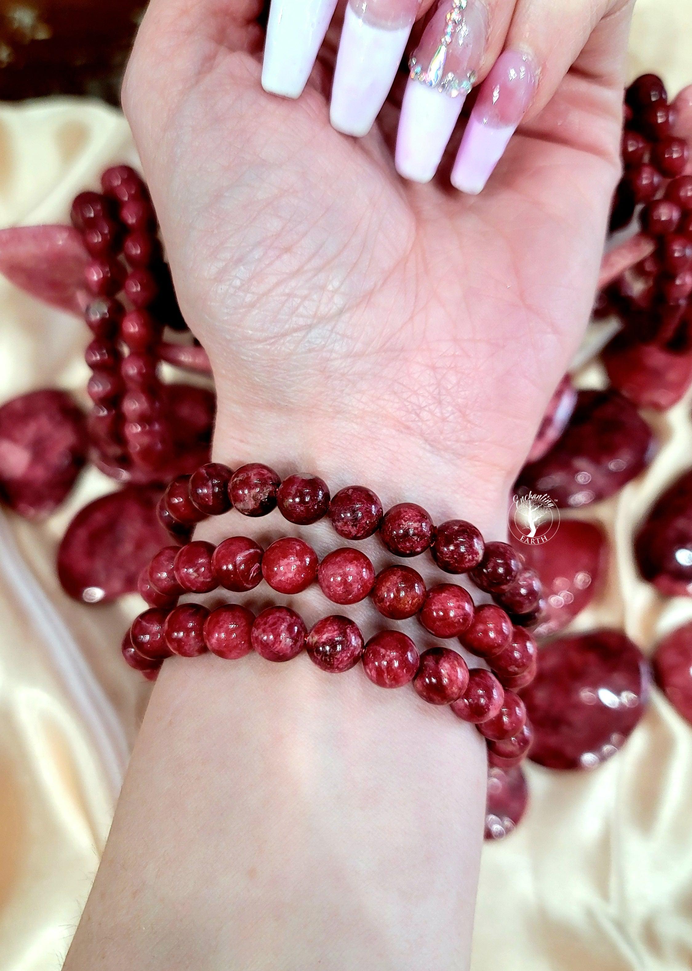 Thulite Bracelet (High Quality) for Attraction, Joy and Self Love