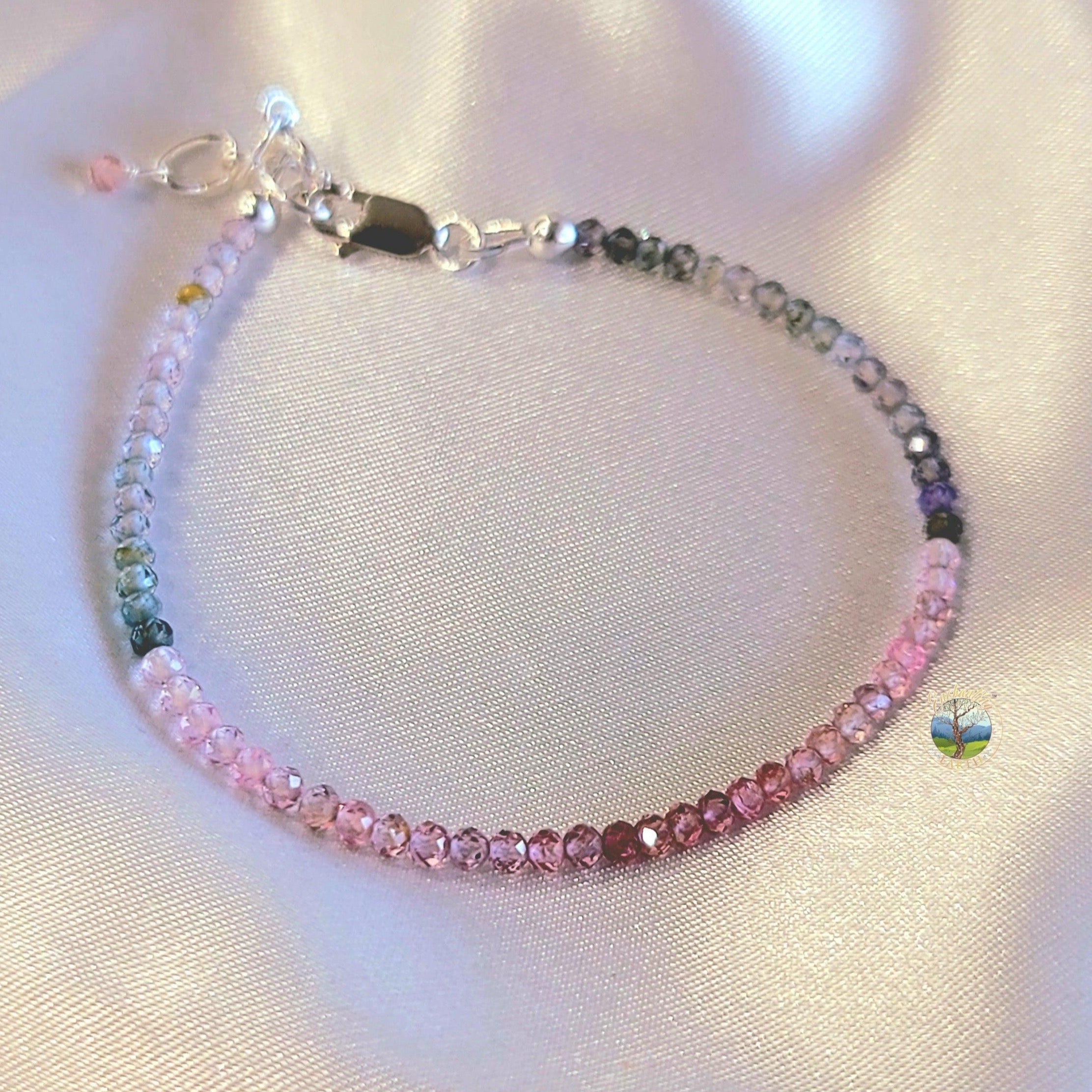 Spinel Waterfall (Cool Tone) Micro Faceted Bracelet