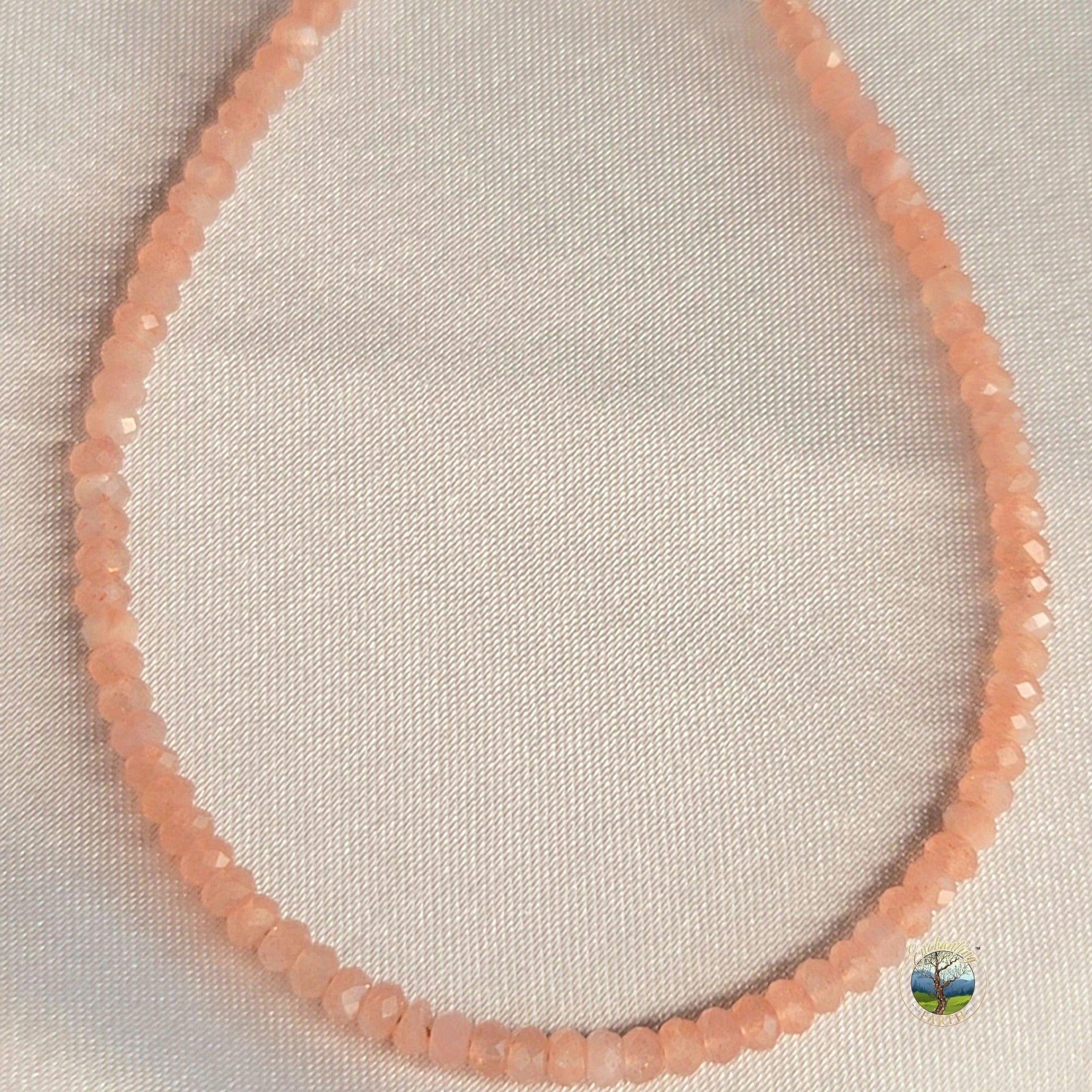 Peach Moonstone Micro Faceted Bracelet Artistic Expression, Creativity & Manifestation
