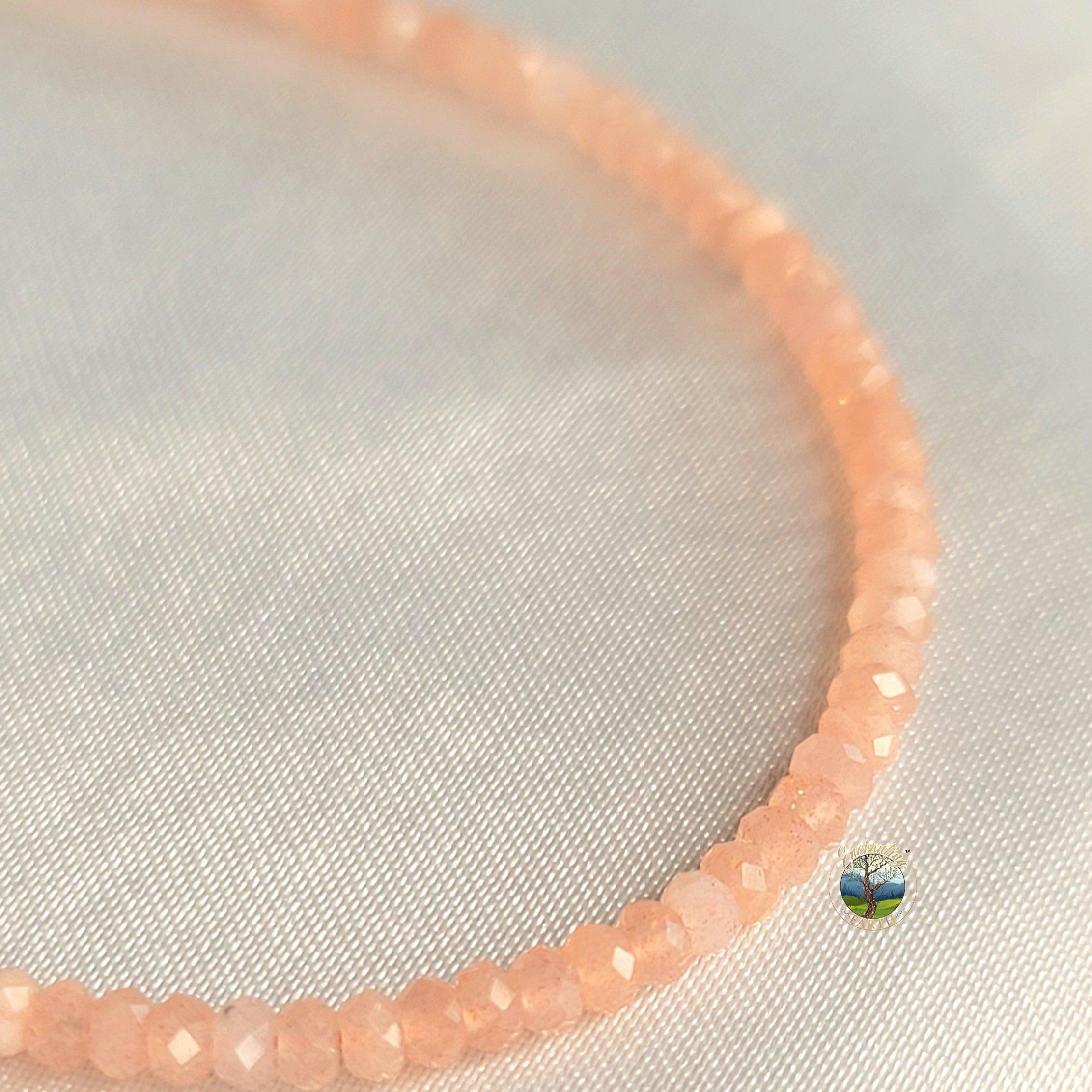 Peach Moonstone Micro Faceted Bracelet Artistic Expression, Creativity & Manifestation