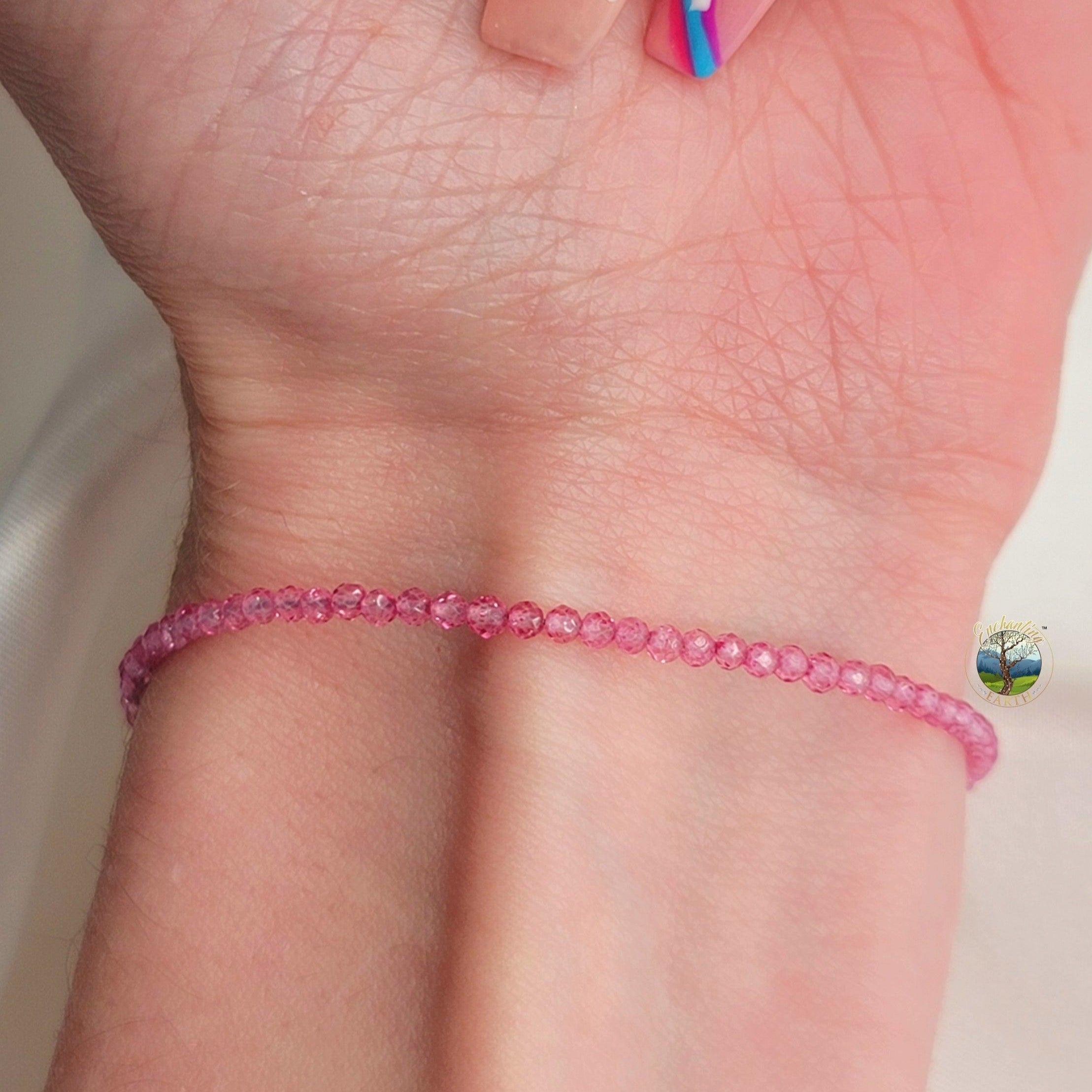 Pink Topaz Micro Faceted Bracelet