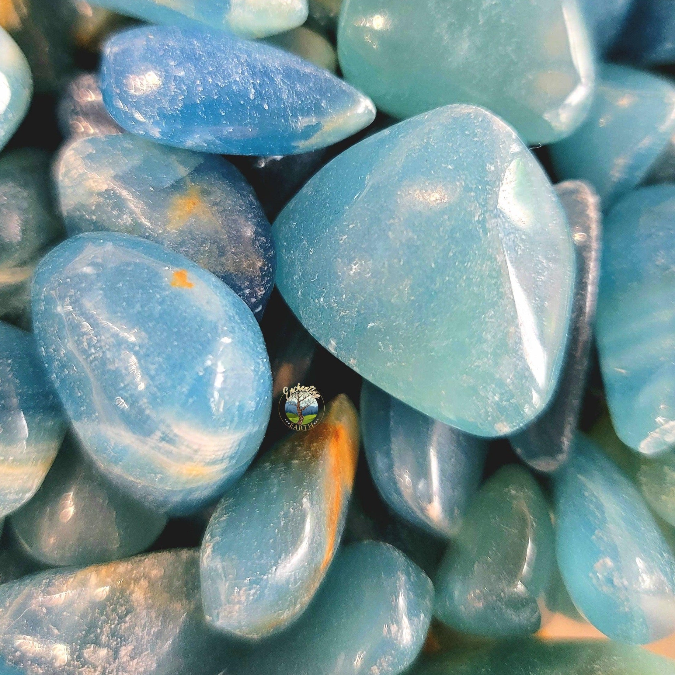 Blue Onyx Tumble for Happiness, Healing and Peace