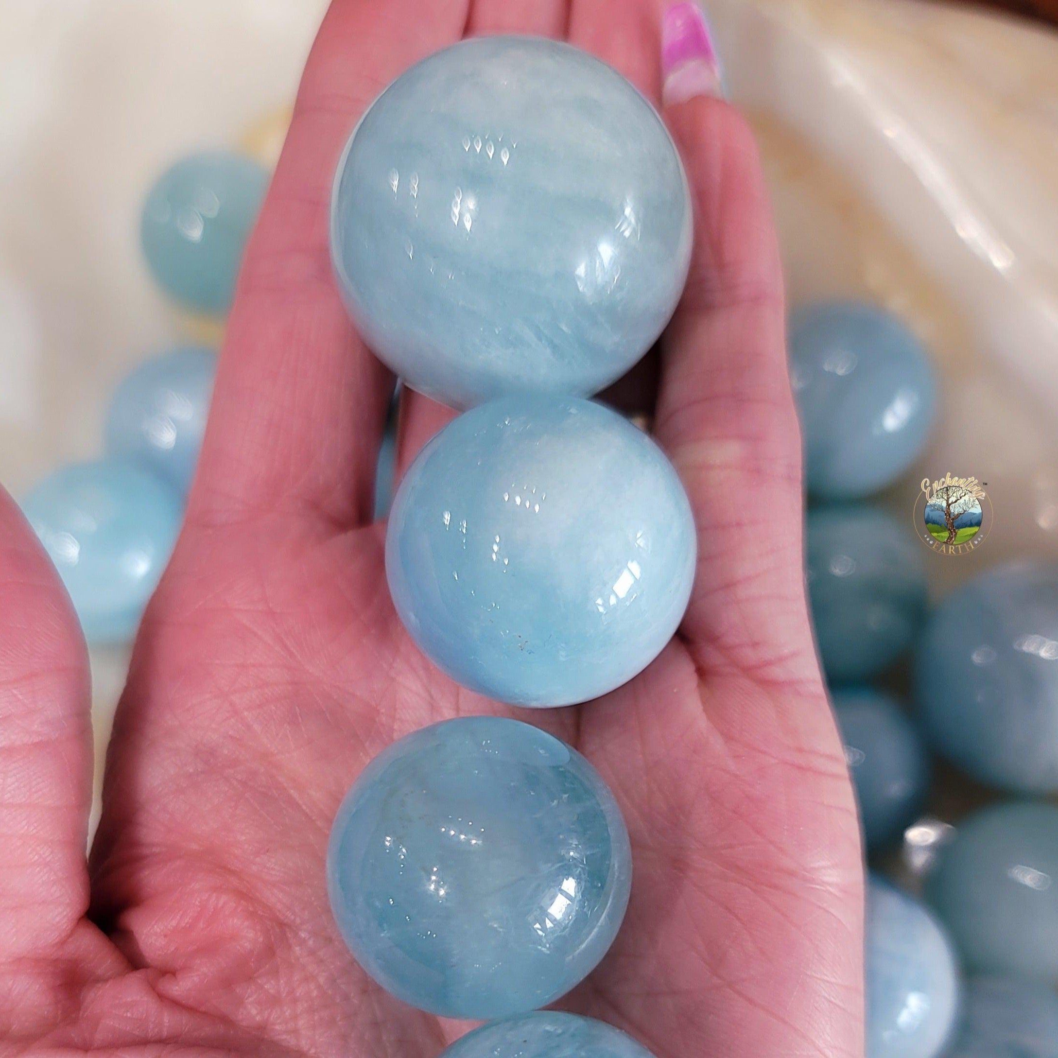 Aquamarine Sphere for Speaking your Truth *Intuitively Chosen*