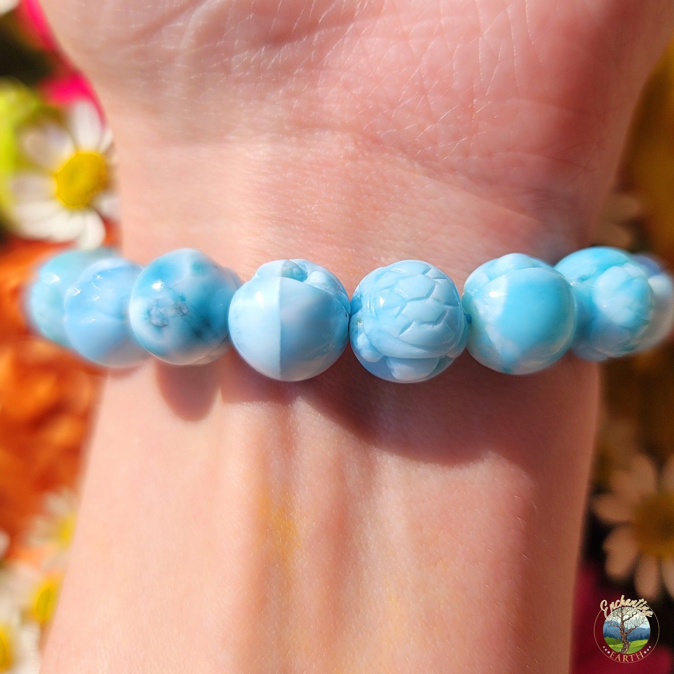 AAA Larimar Turtle Bracelet for Calm & Tranquility