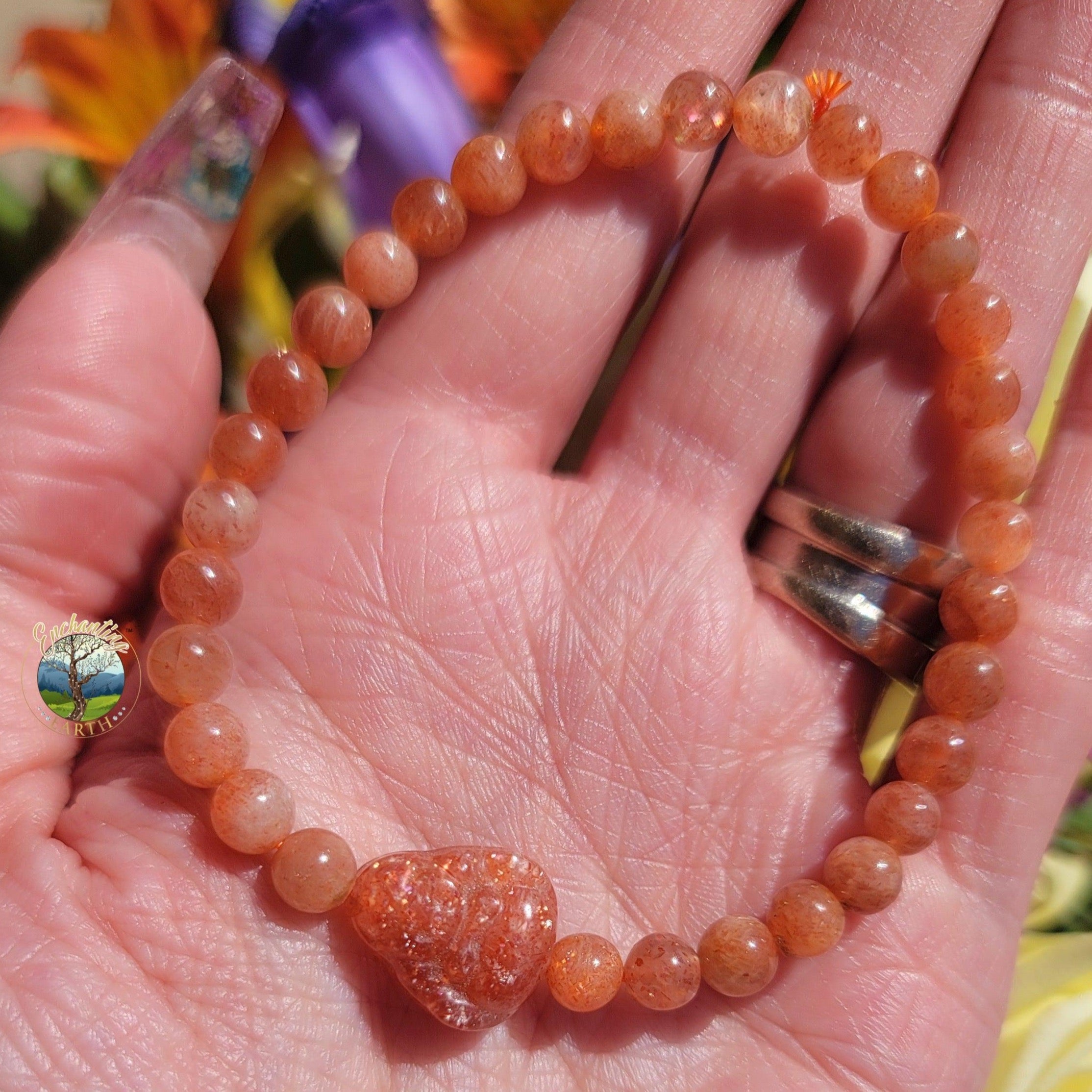 Sunstone Buddha Bracelet for Confidence, Joy, Leadership and Strength