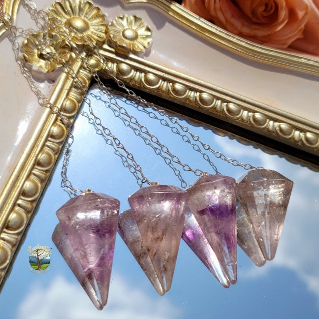Smokey Amethyst Pendulum for Intuition and Protection