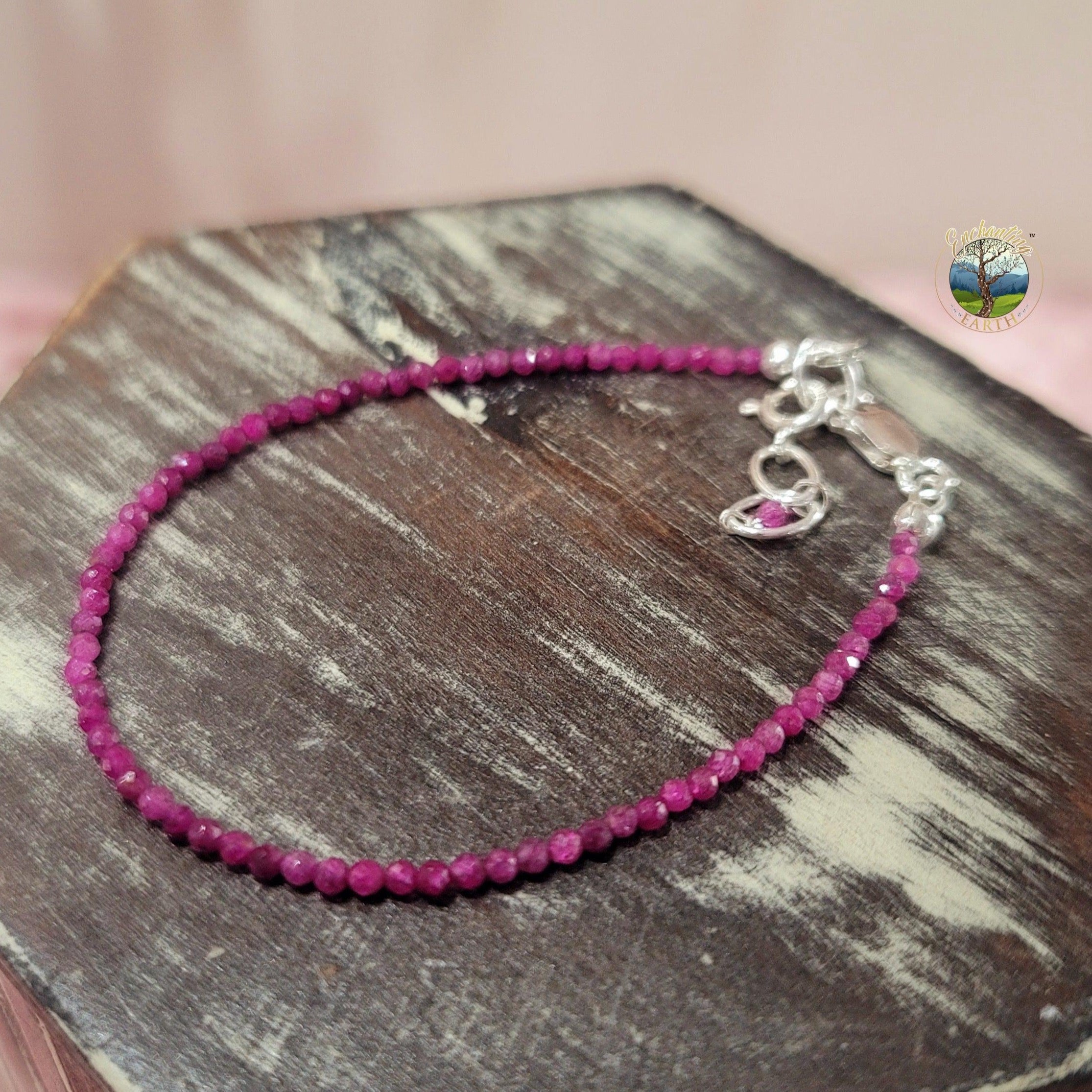 Ruby Micro Faceted Bracelet
